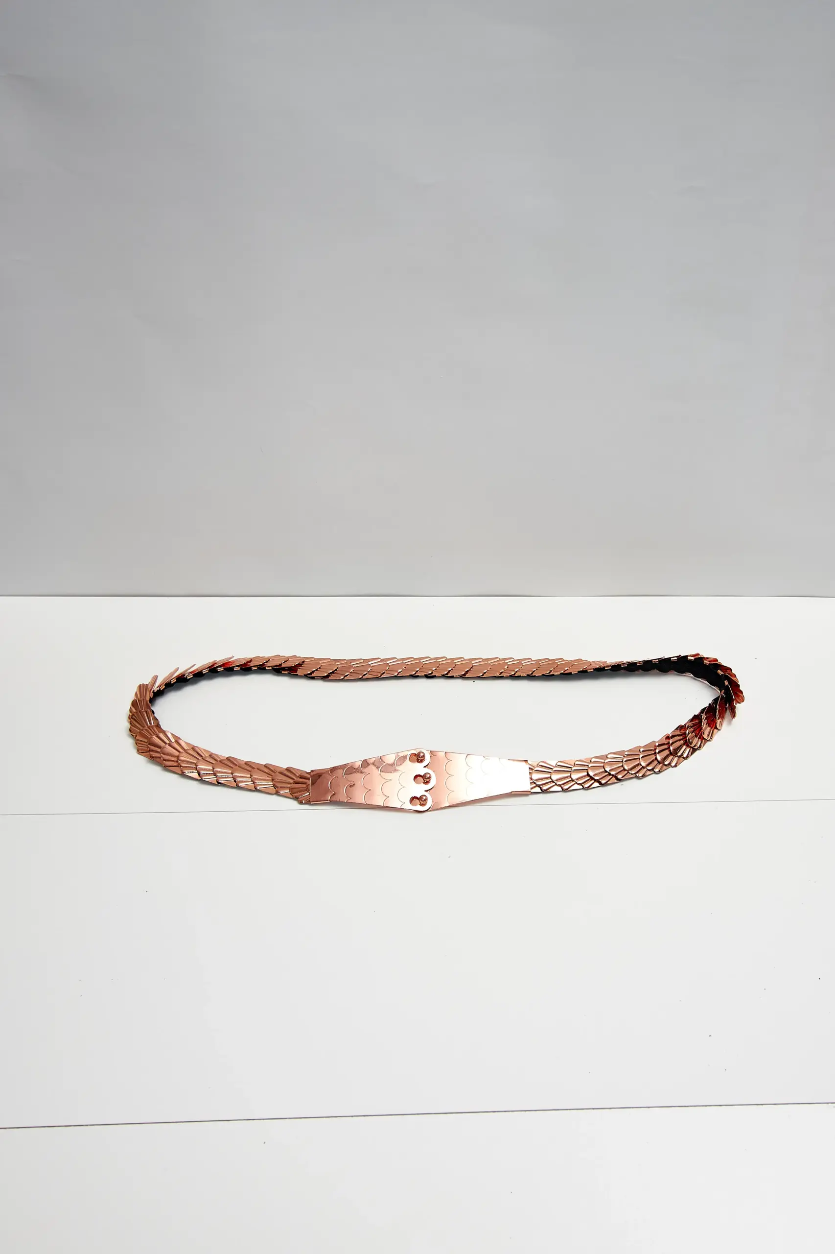 Centură șarpe rose-gold vintage - imagine 2