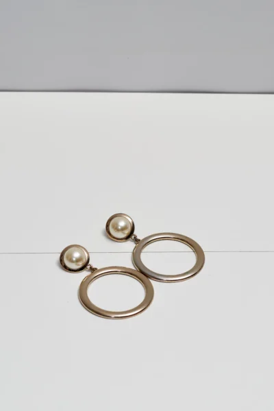 Cercei Perlă în Formă de Cerc