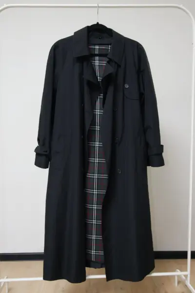 Trench Negru Vintage, EU 42/L