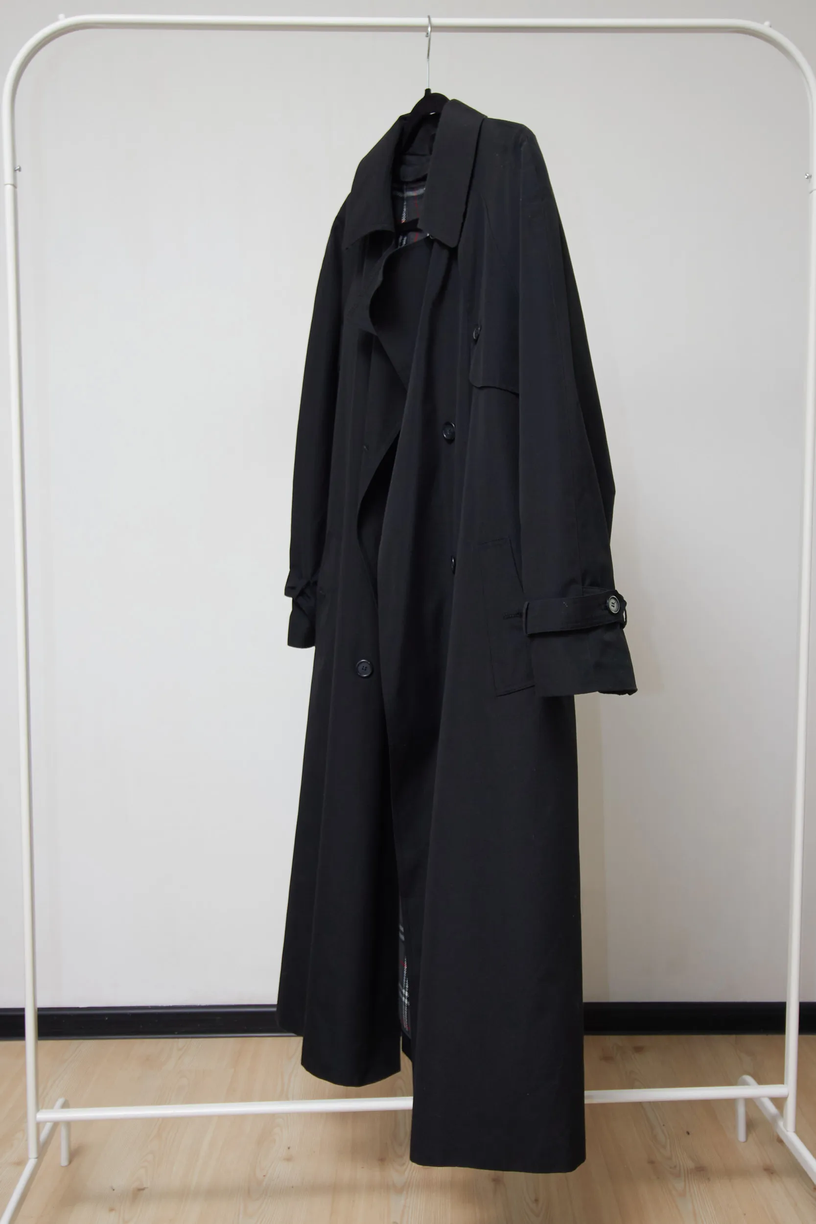 Trench Negru Vintage, EU 42/L - imagine 2