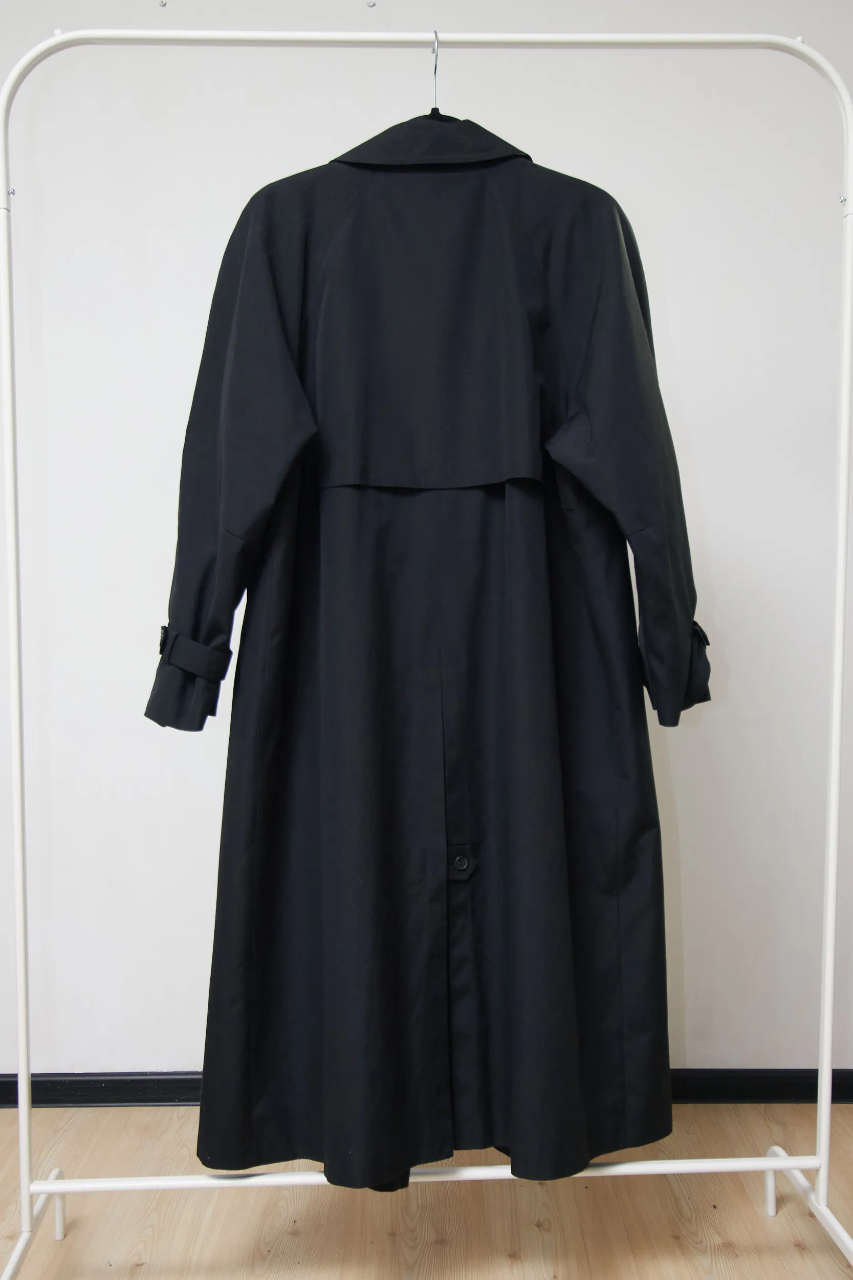 Trench Negru Vintage, EU 42/L - imagine 3