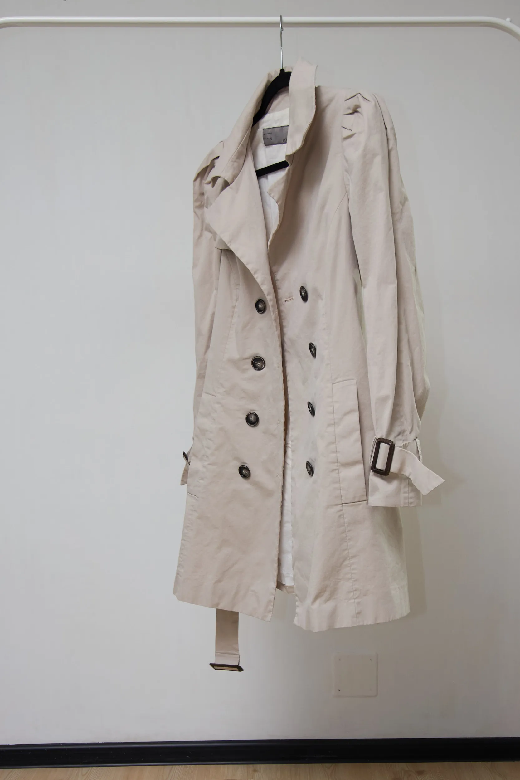 Trenci scurt de bumbac Zara L - imagine 3