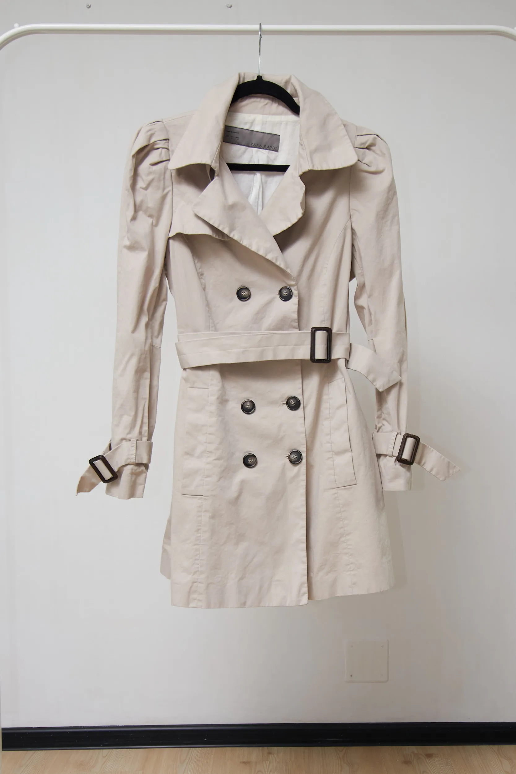 Trenci scurt de bumbac Zara L