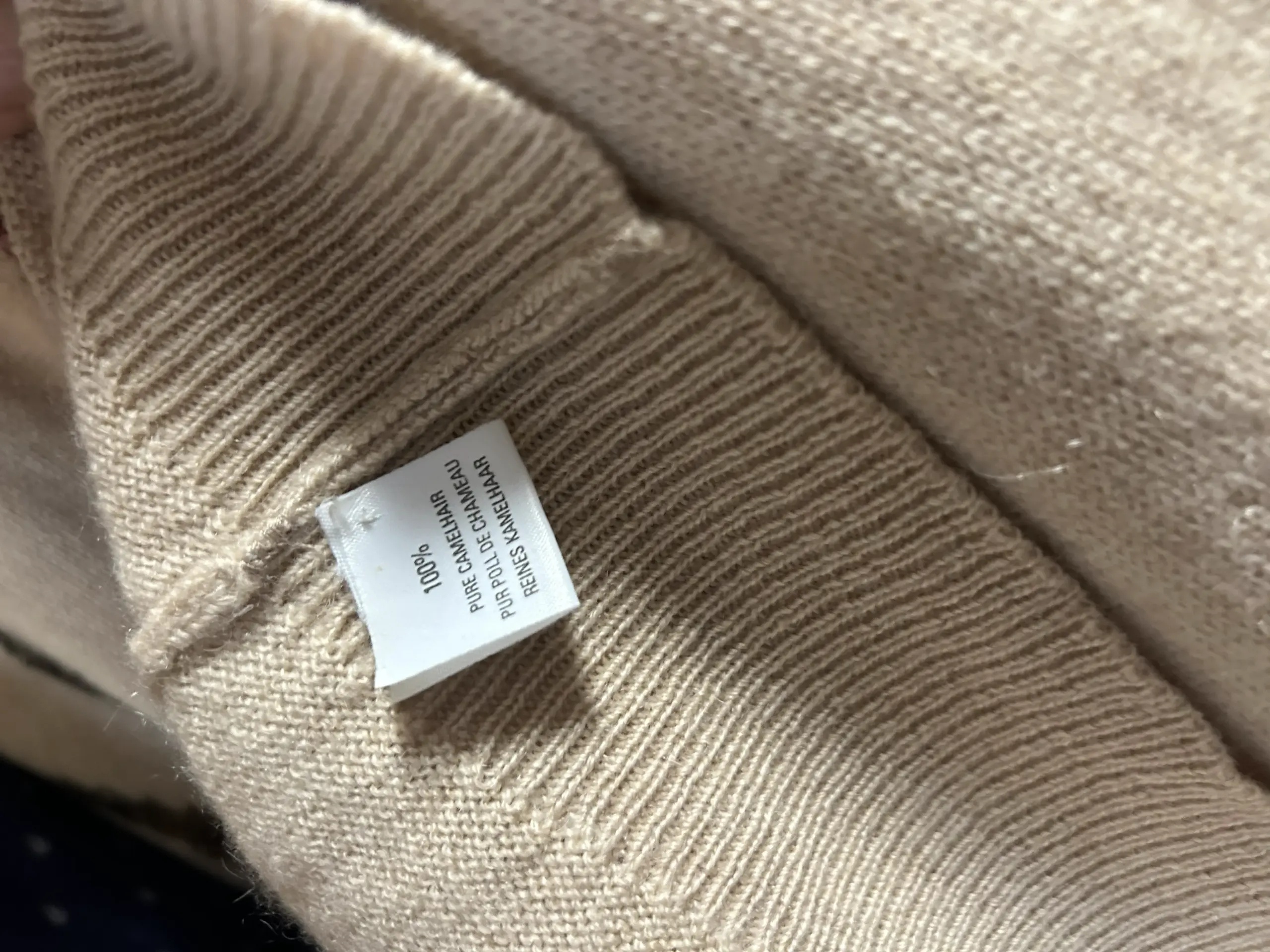 Rochie-pulover Aquascutum Vintage, lână de cămilă, marimea XL - imagine 8