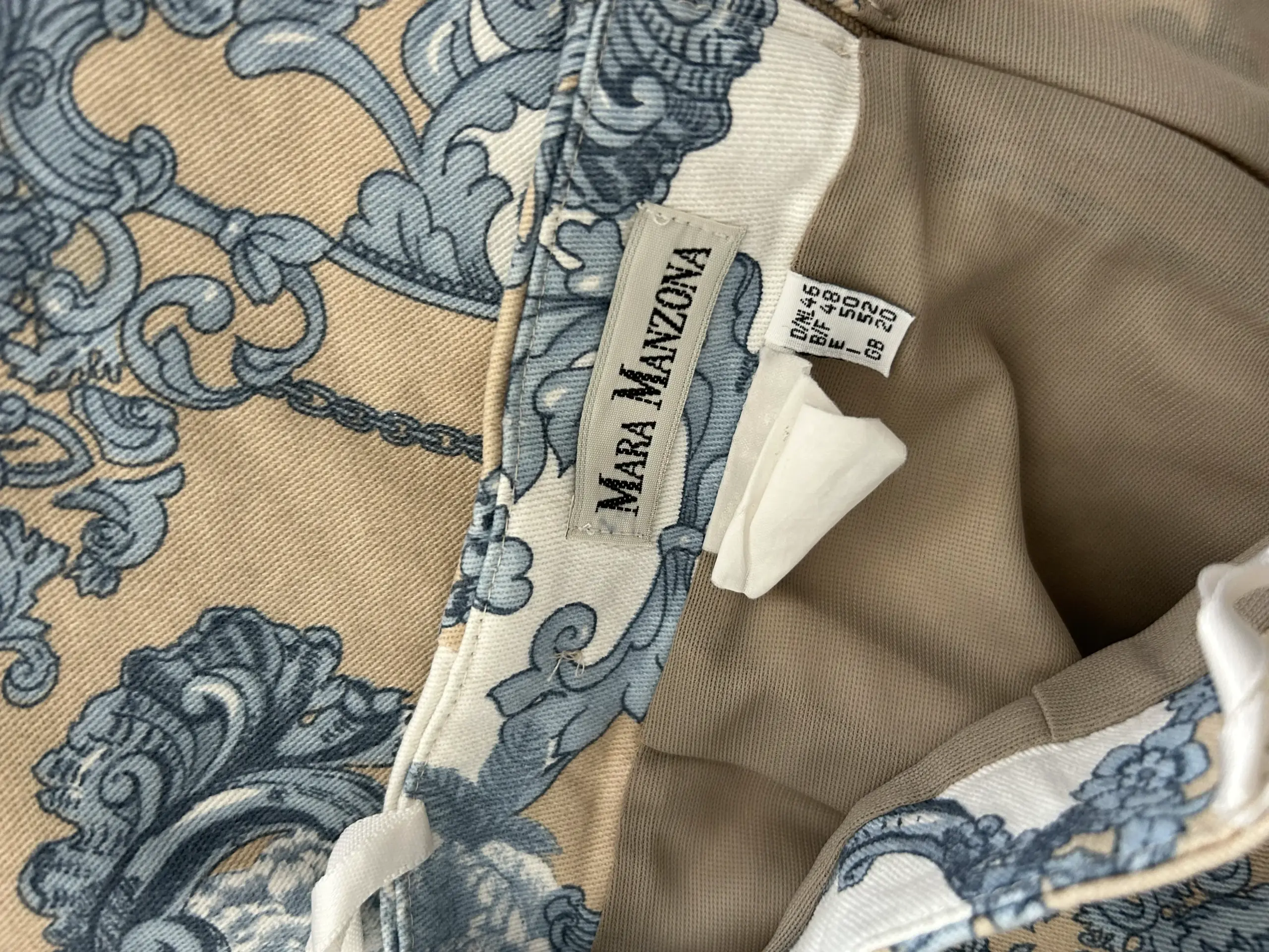 Fustă de bumbac vintage cu imprimeu, M - imagine 4