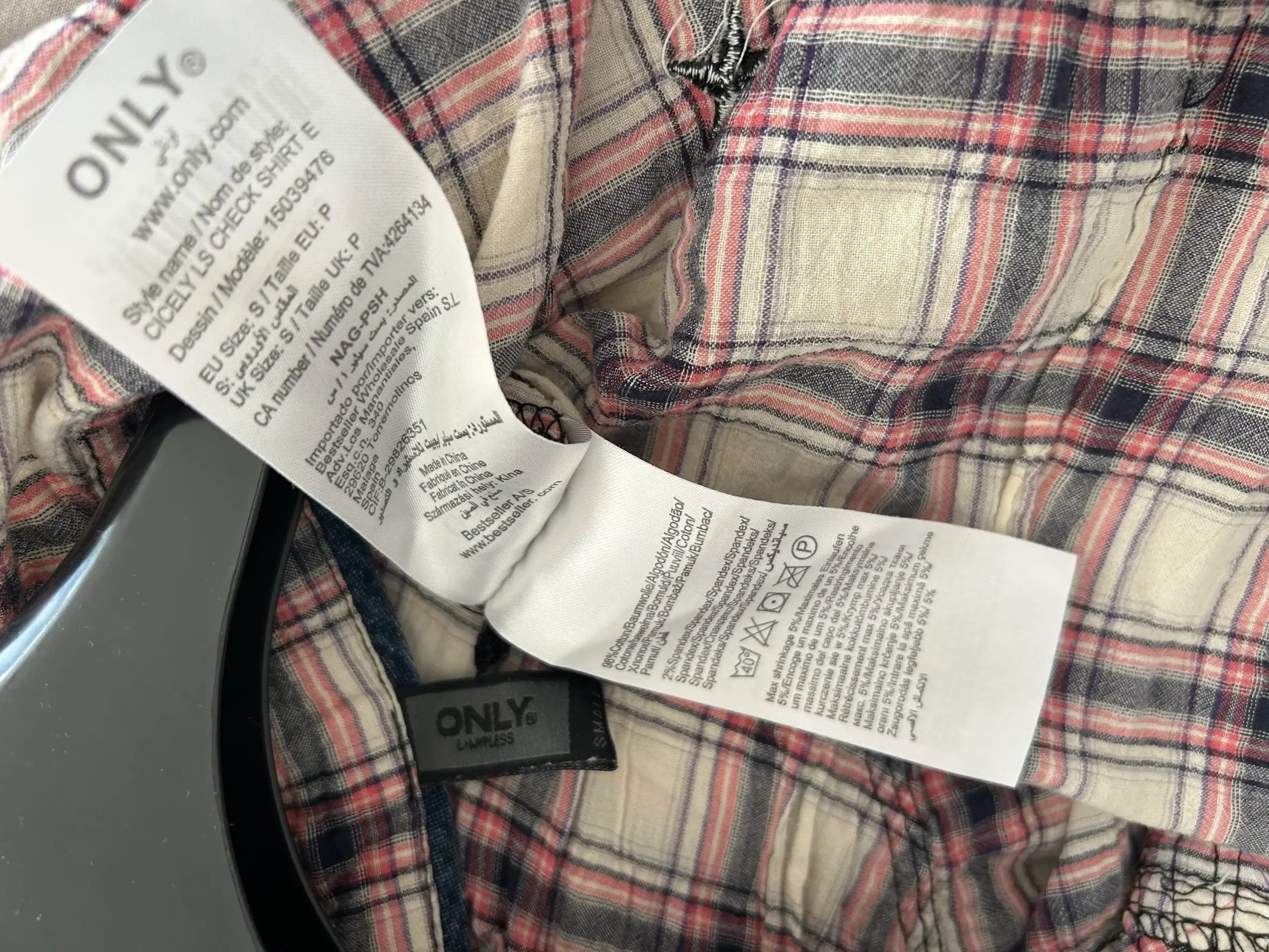 Cămășă de bumbac cu carouri, S - imagine 6