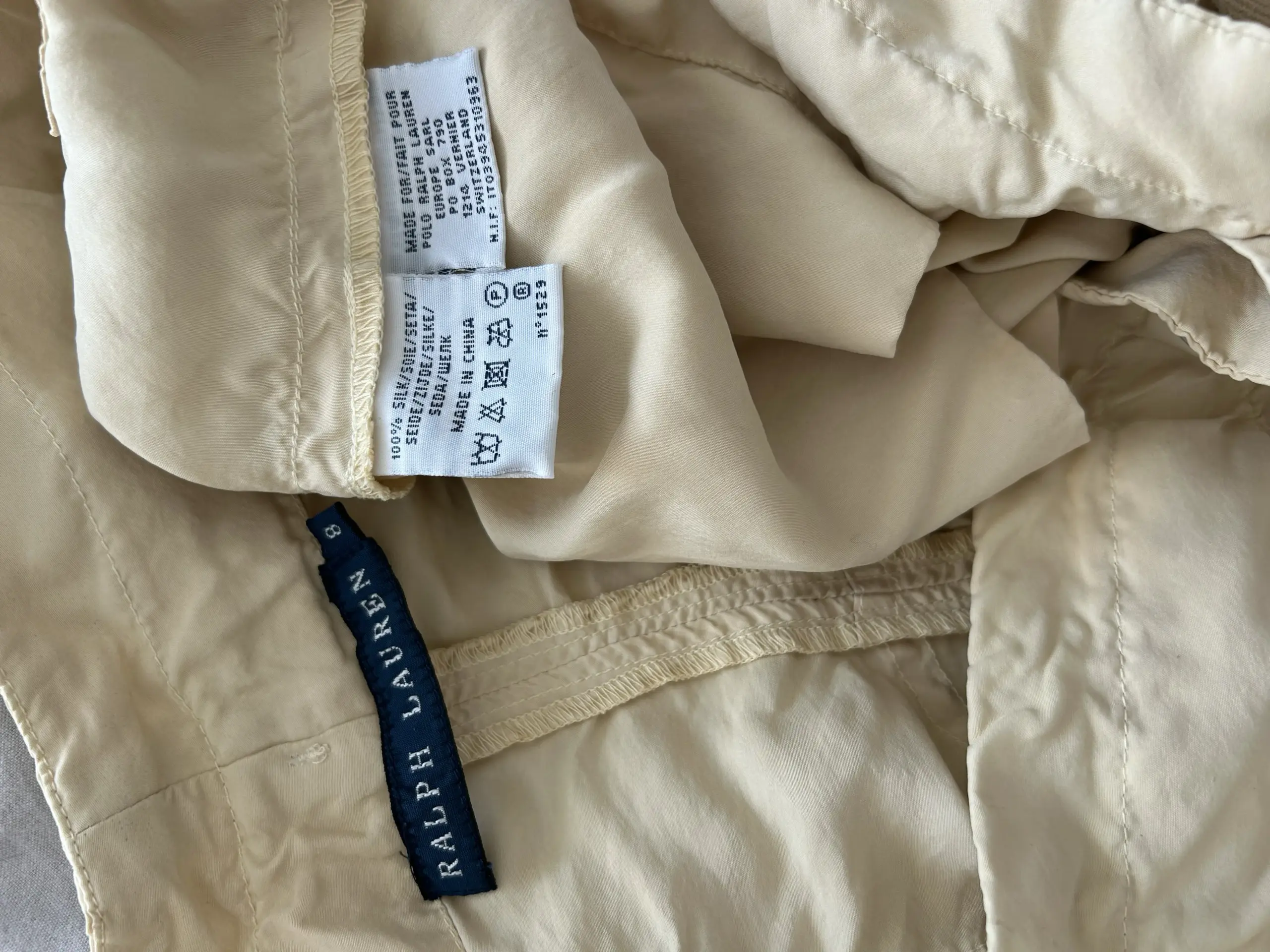 Pantaloni cargo din mătase Ralph Lauren vintage, talie EU 38/M - imagine 5