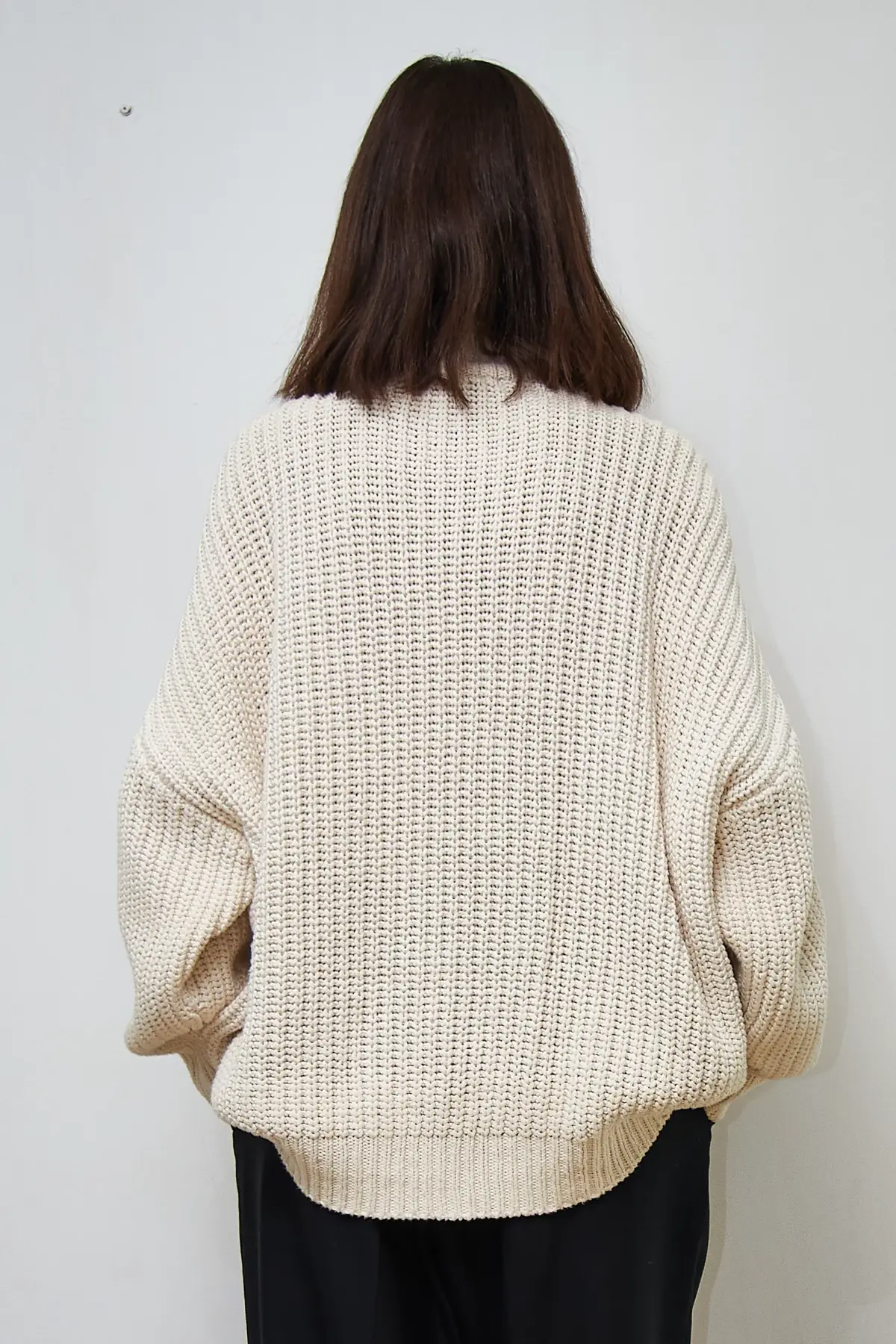 Pulover de bumbac cu fermoar metalic, marime L - imagine 4