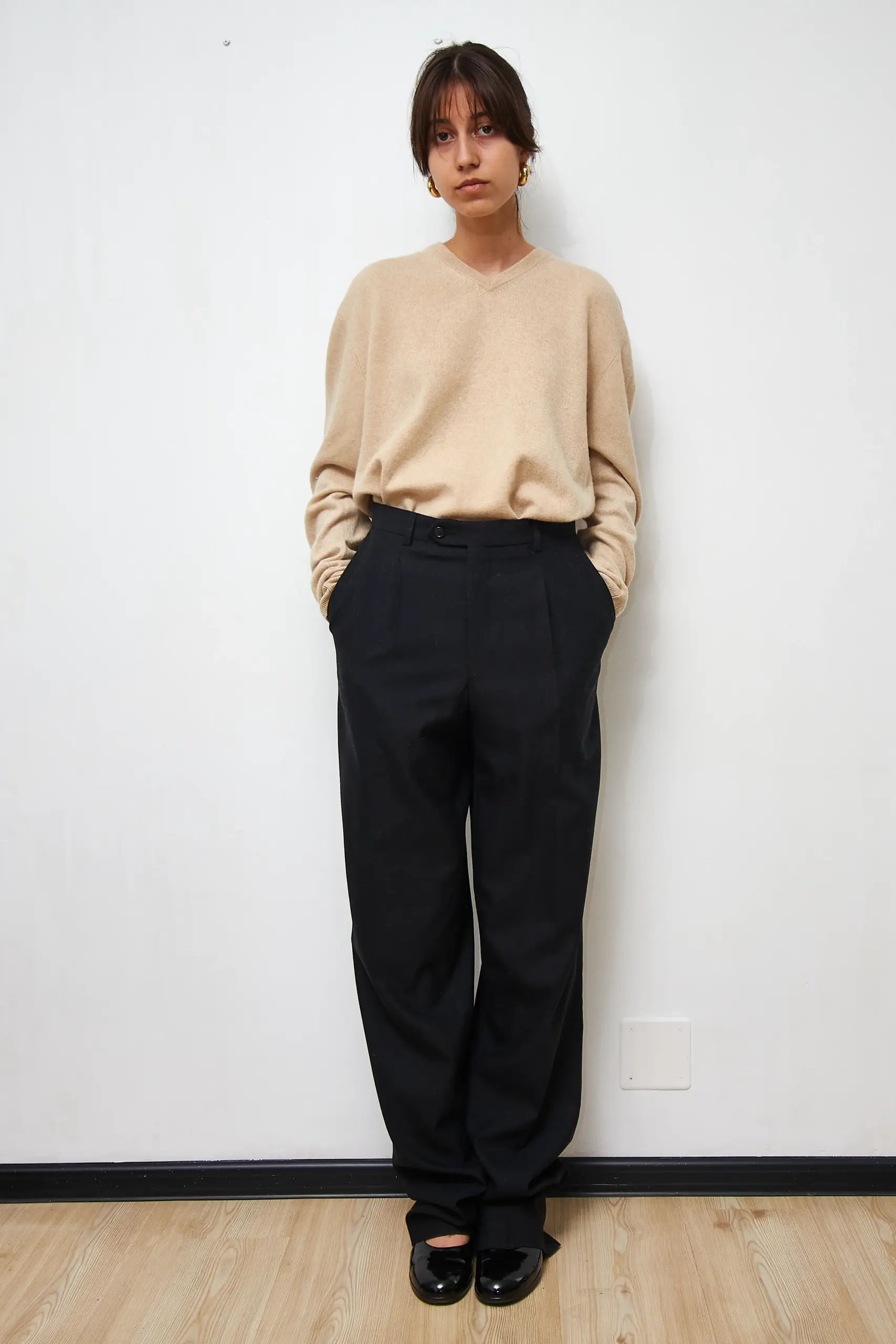 Pulover Christian Berg Cașmir Bej, mărime M - imagine 5