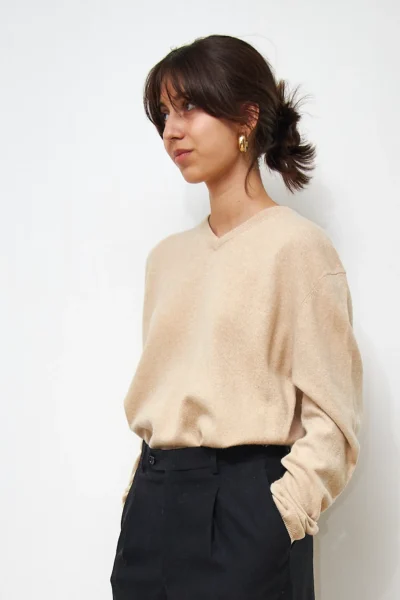 Pulover Christian Berg Cașmir Bej, mărime M