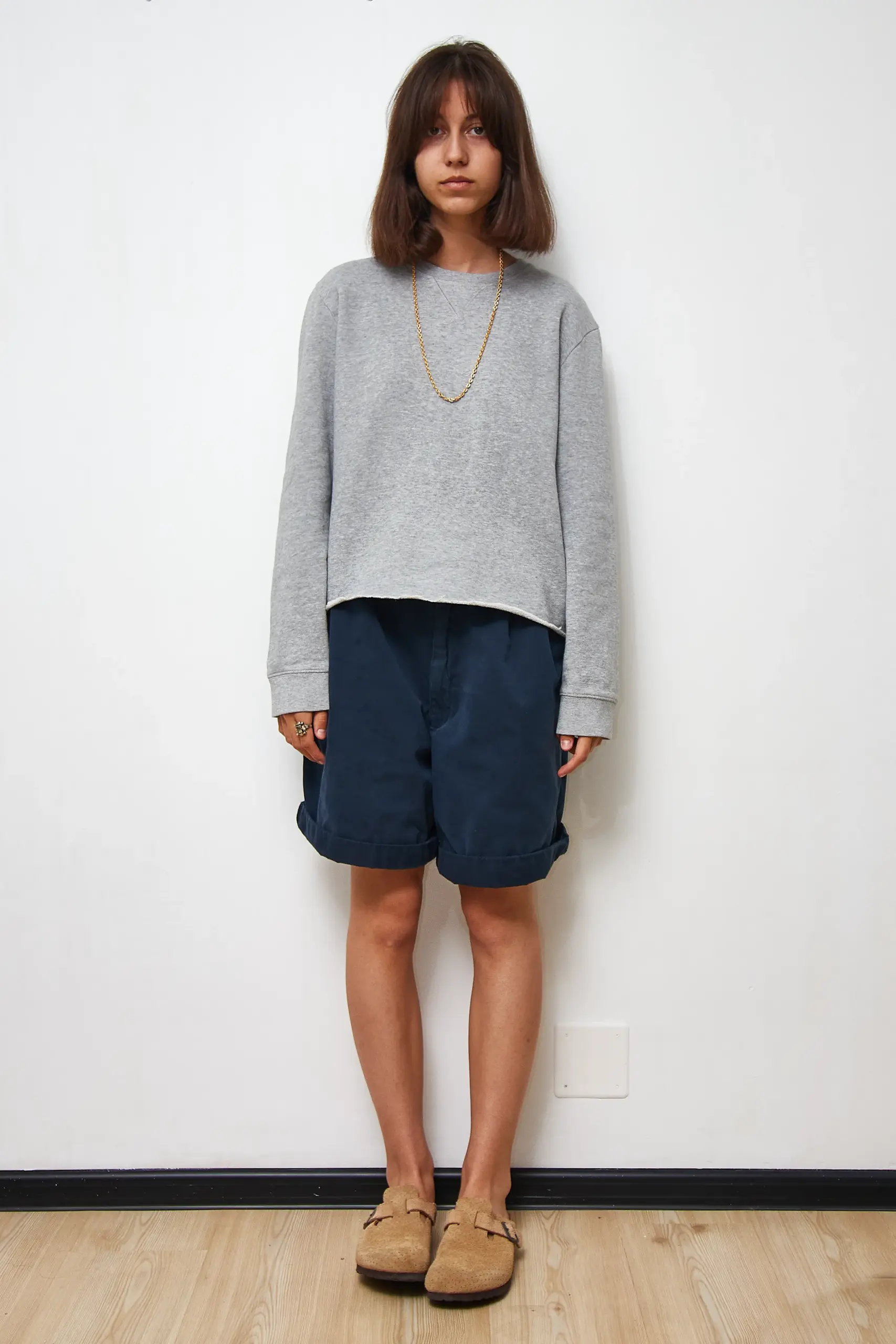 Bluză de bumbac COS gri, M - imagine 2