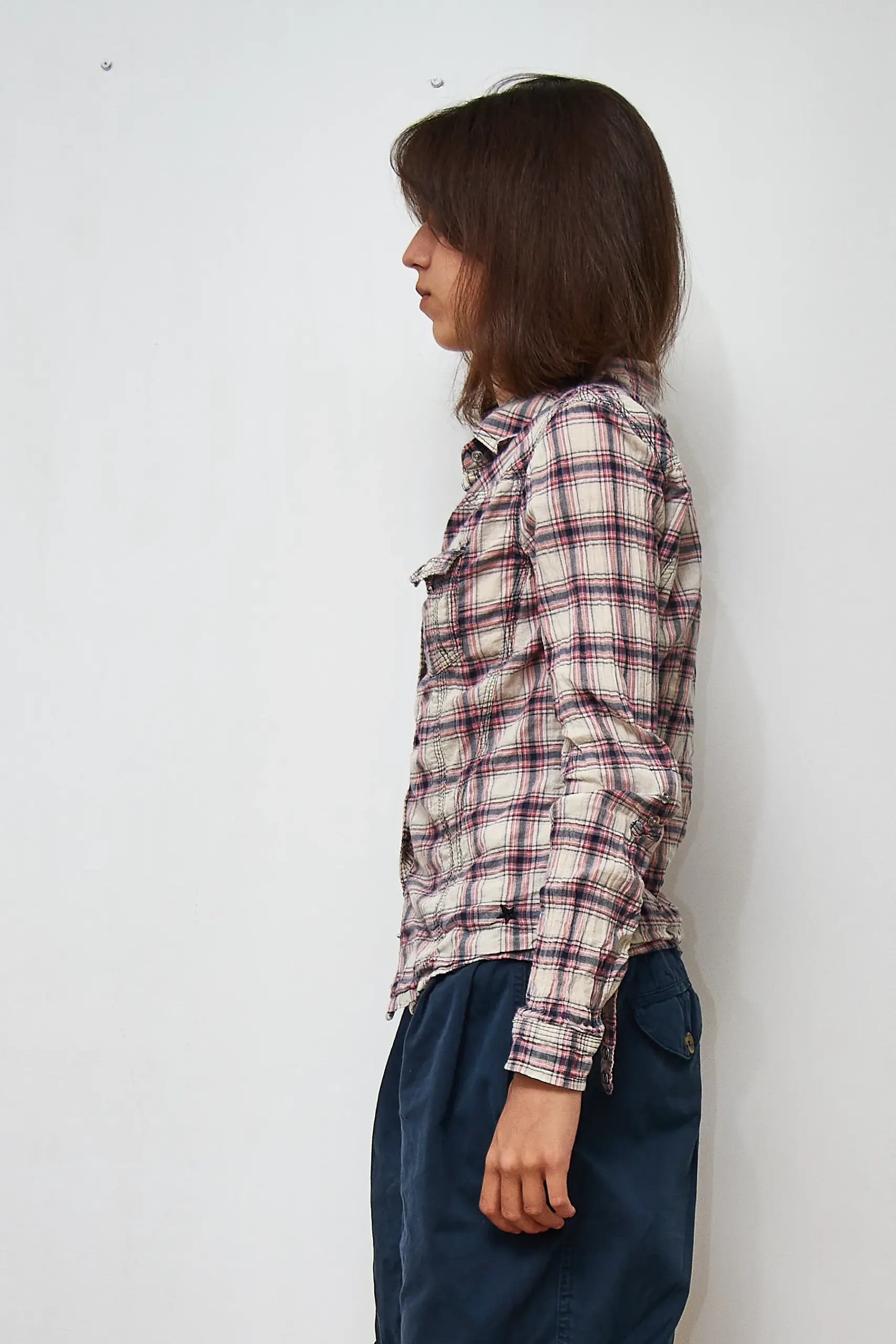 Cămășă de bumbac cu carouri, S - imagine 3