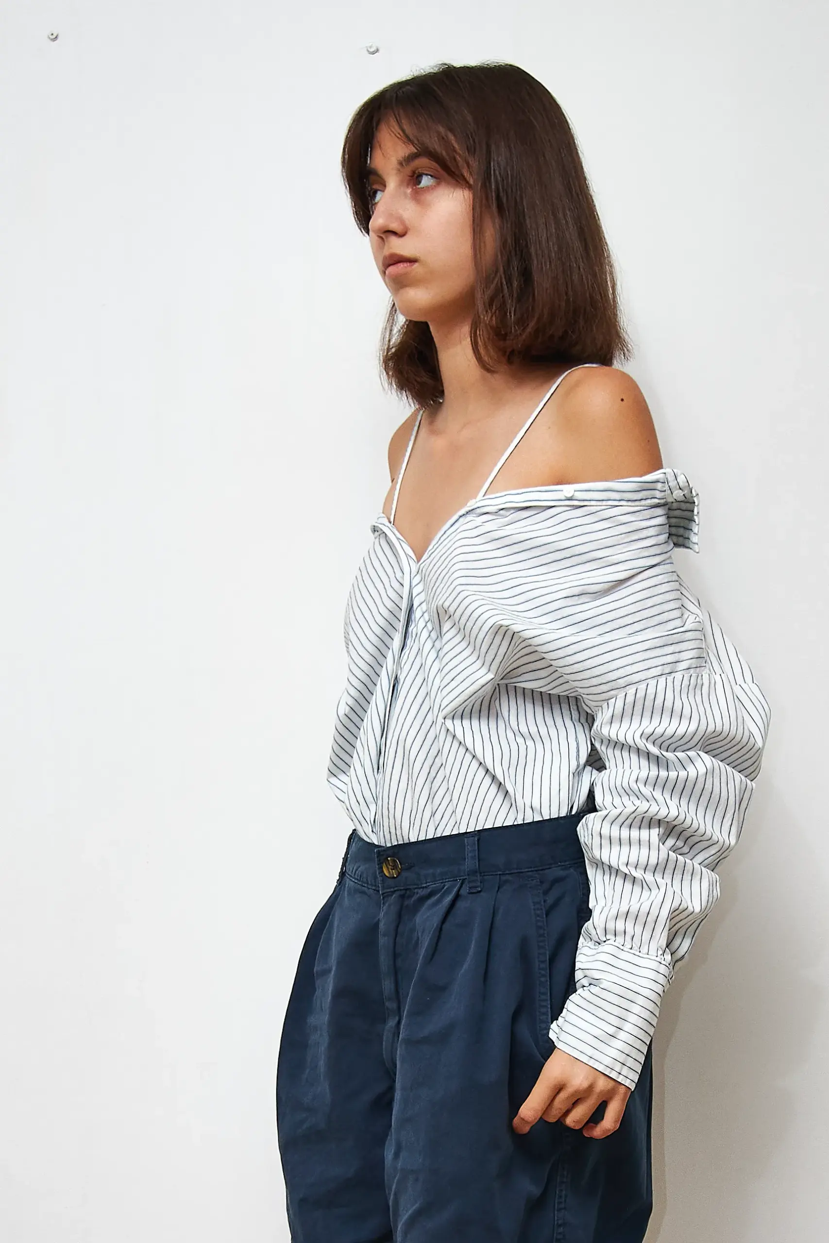 Cămășă de bumbac 2-way, L