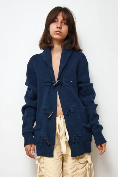 Cardigan tricotat bărbătesc din lână de miel Tommy Hilfiger, mărime M