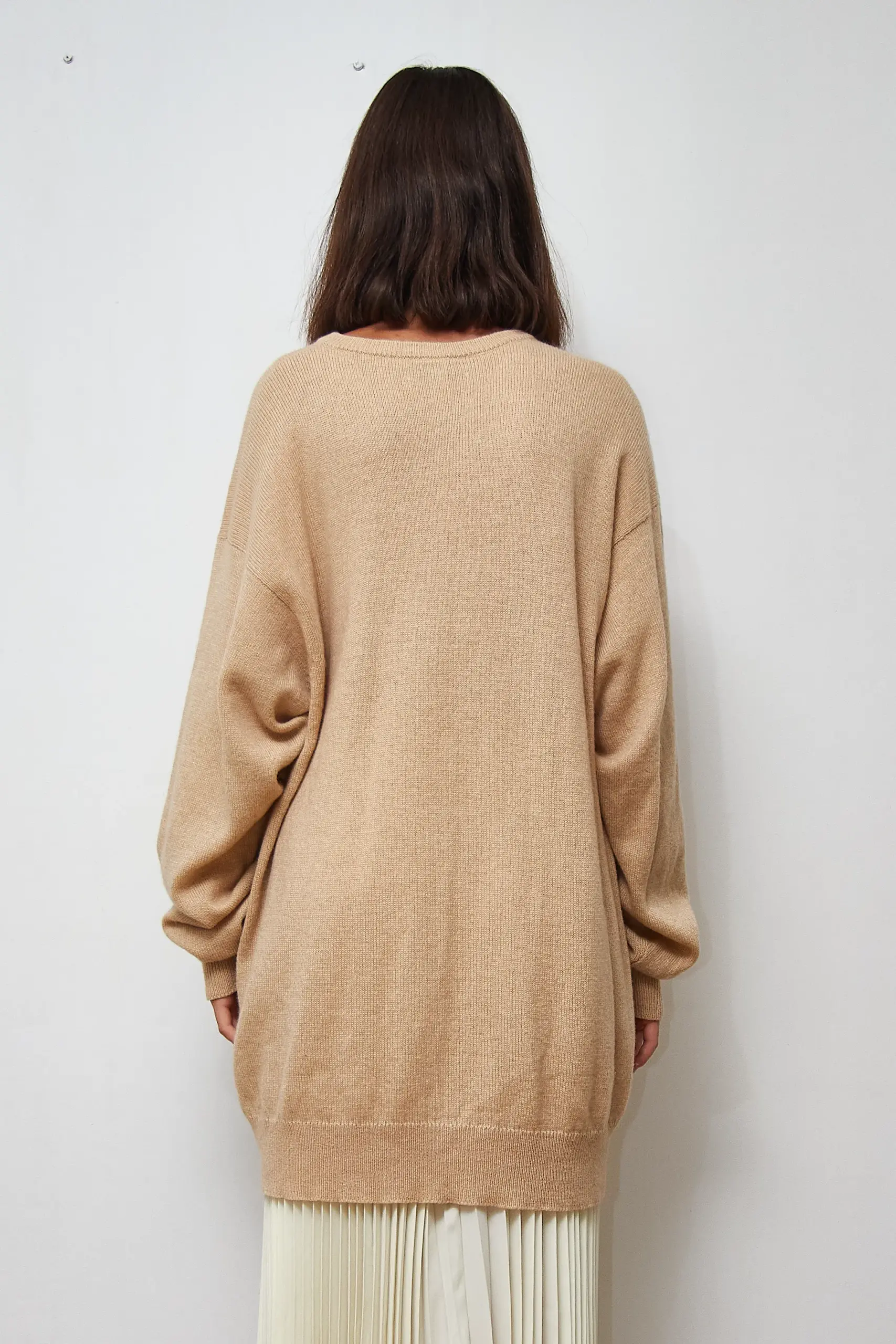 Rochie-pulover Aquascutum Vintage, lână de cămilă, marimea XL - imagine 3