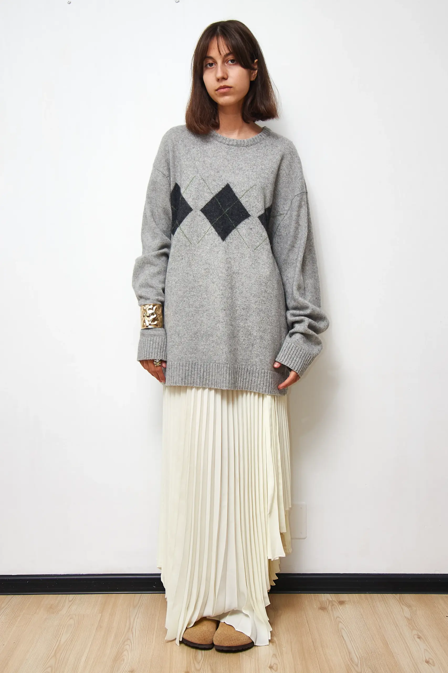 Pulover vintage din lână de miel, XL - imagine 3