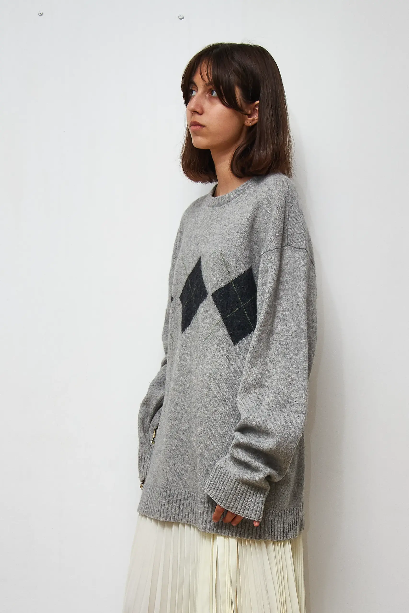 Pulover vintage din lână de miel, XL - imagine 6