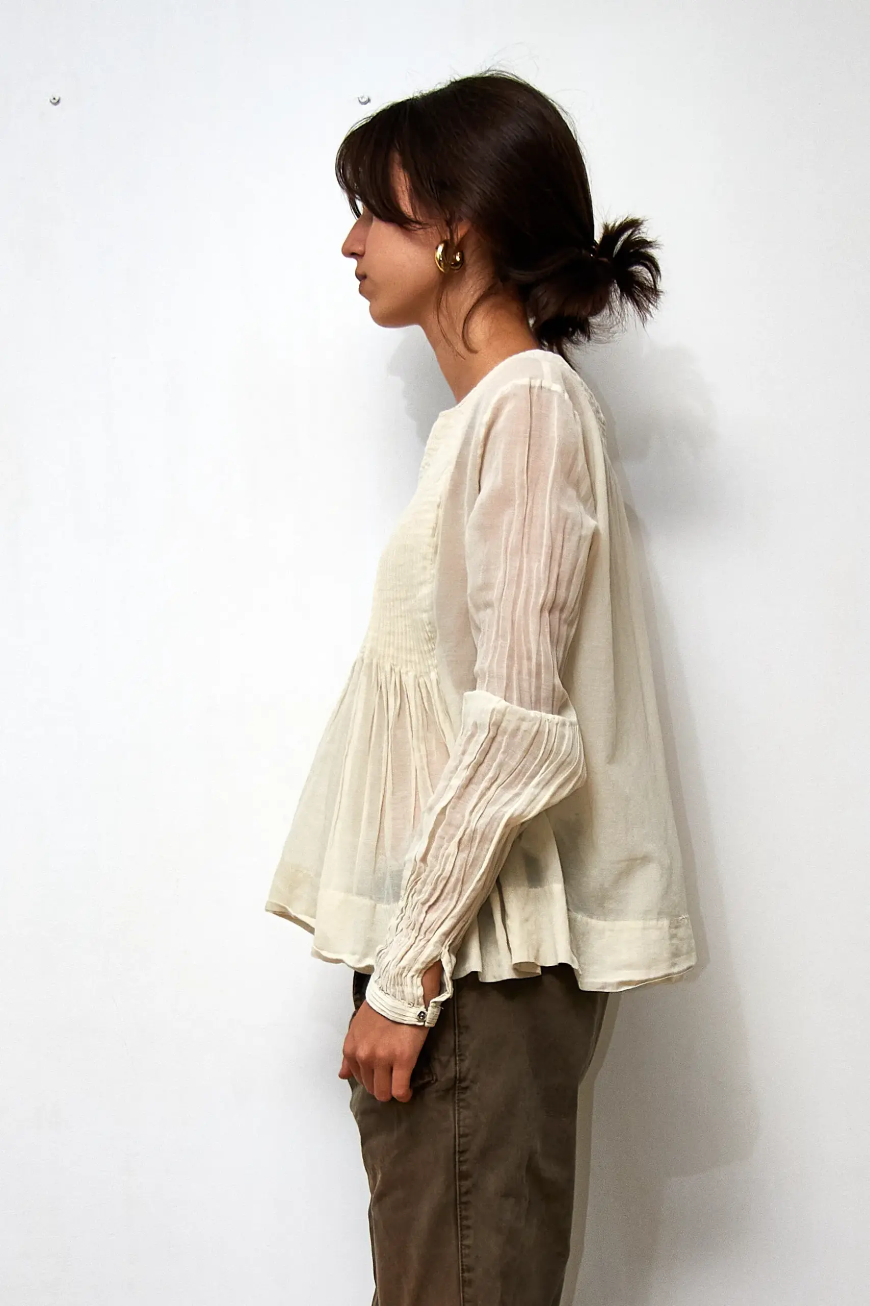 Cămășă din amestec de mătase Eggshell, mărime EU 40 - imagine 3