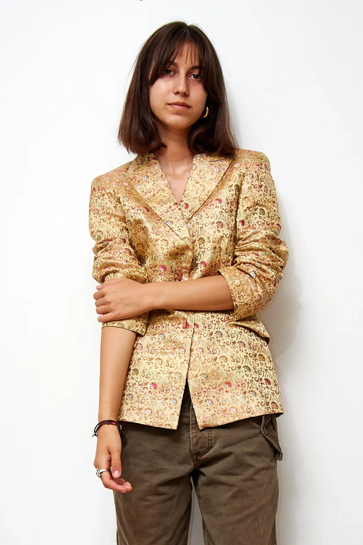 Blazer vintage mătase, marimea M