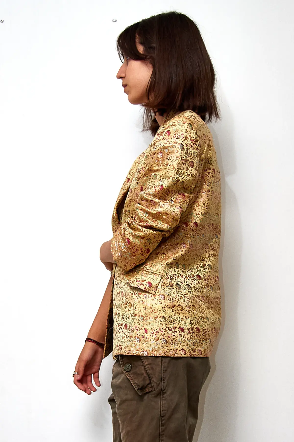 Blazer vintage mătase, marimea M - imagine 2