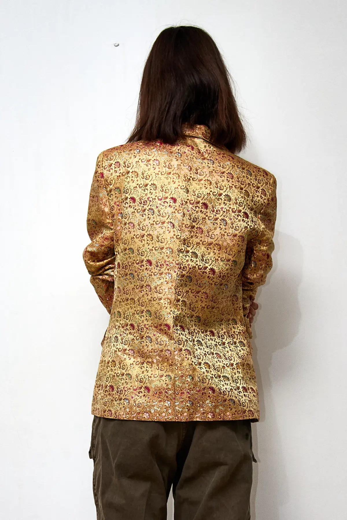 Blazer vintage mătase, marimea M - imagine 3