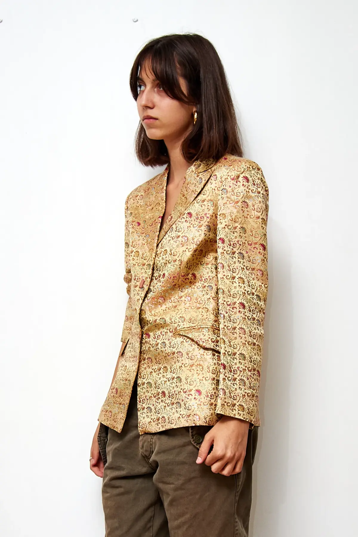 Blazer vintage mătase, marimea M - imagine 4