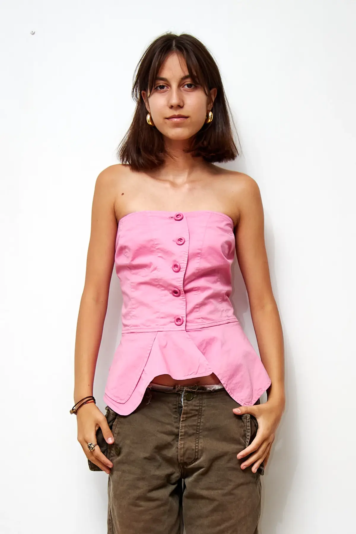 Corset din bumbac cu peplum, EU 44/L