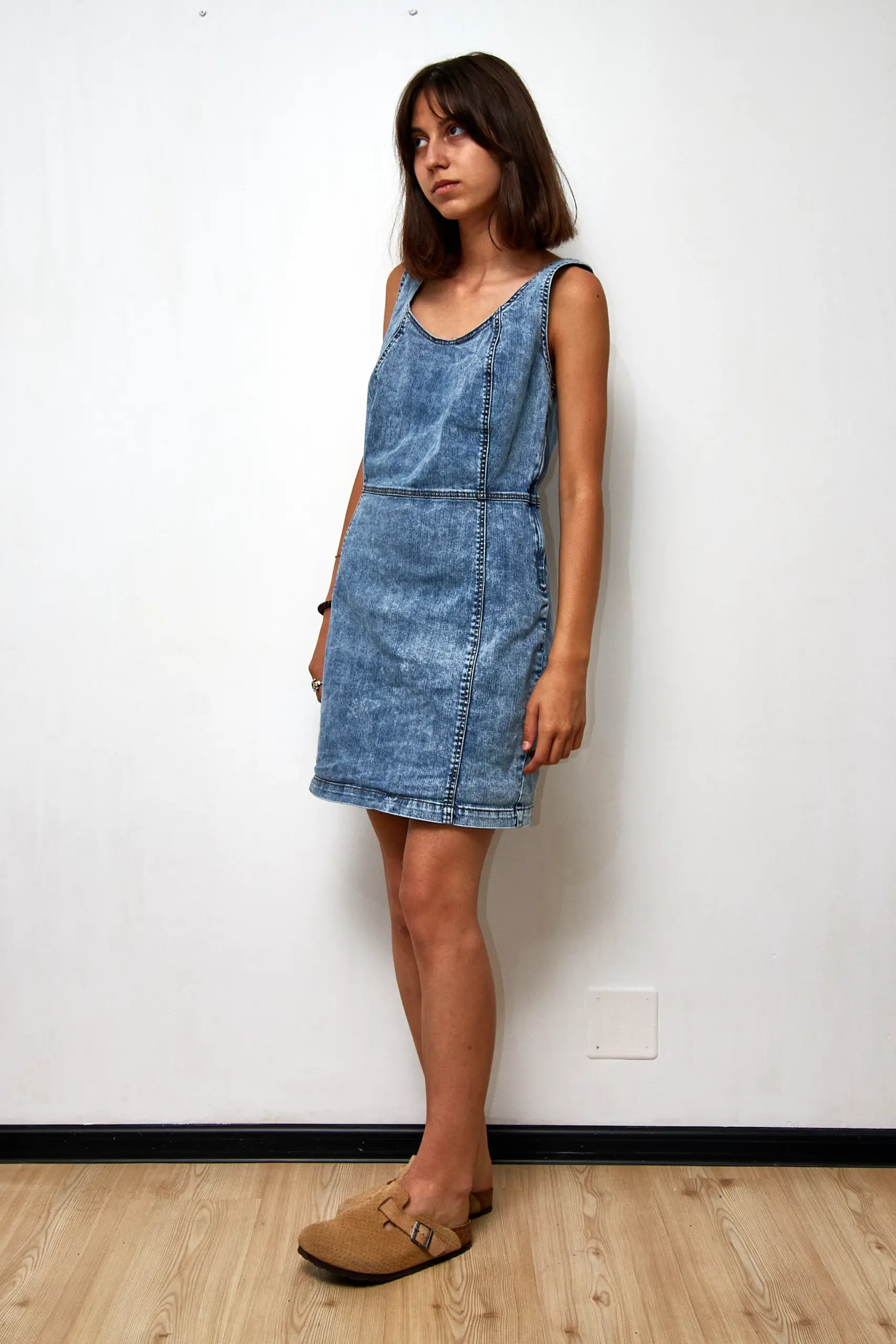 Rochie din denim vintage, mărime EU 40 - imagine 3