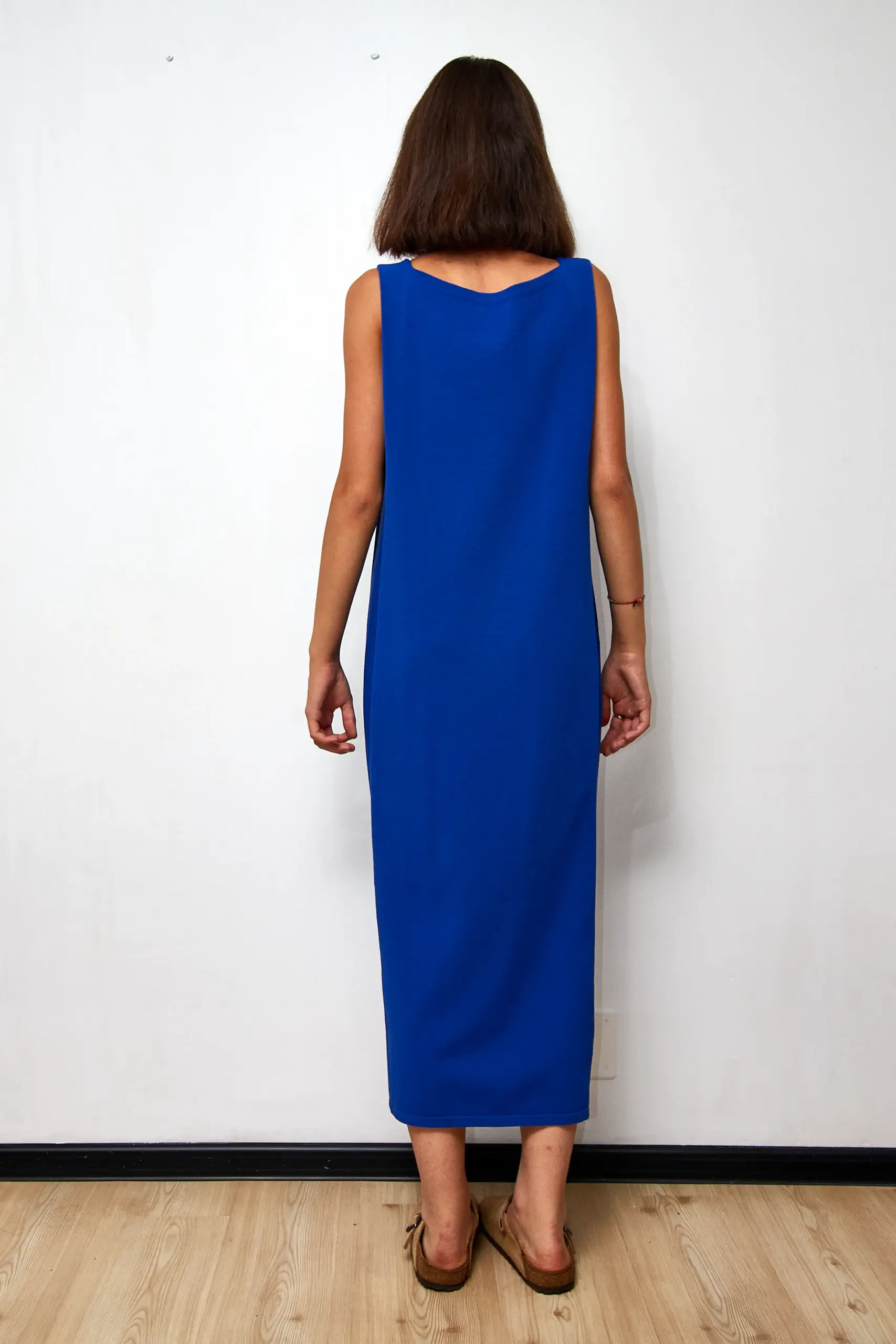 Rochie tricotată în albastru Klein, mărime S - imagine 3