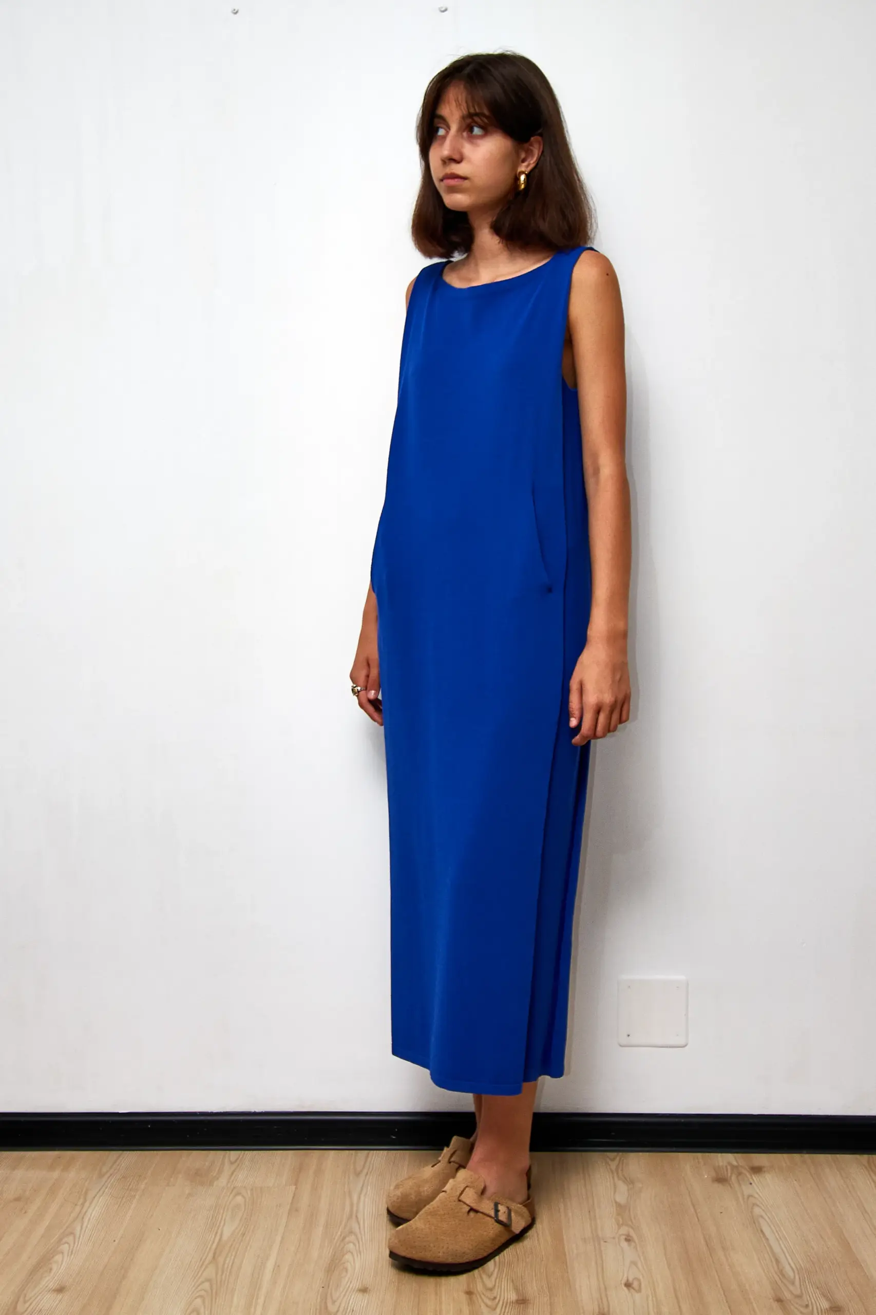 Rochie tricotată în albastru Klein, mărime S - imagine 4