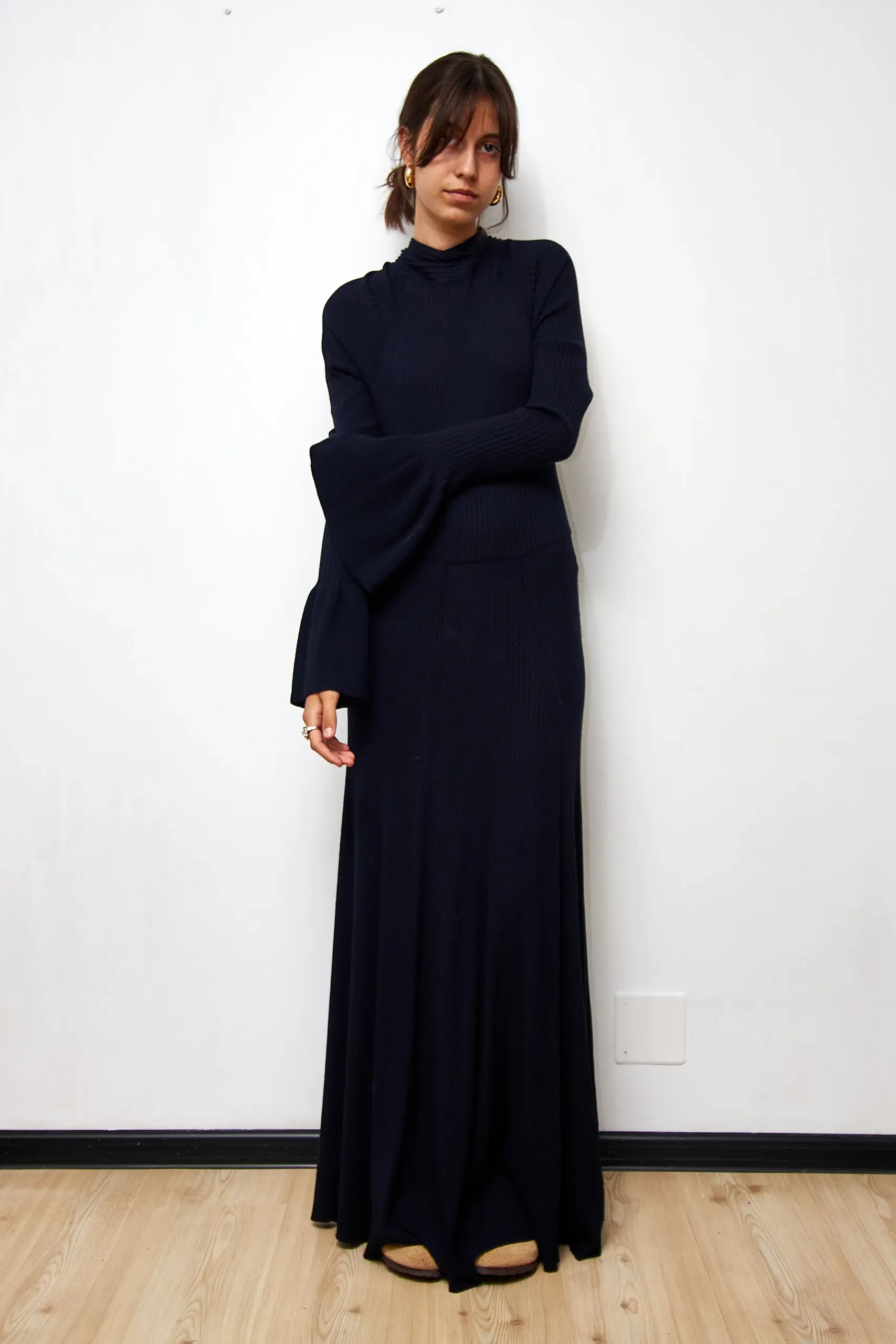 Rochie tricotată H&M bleumarin L - imagine 2