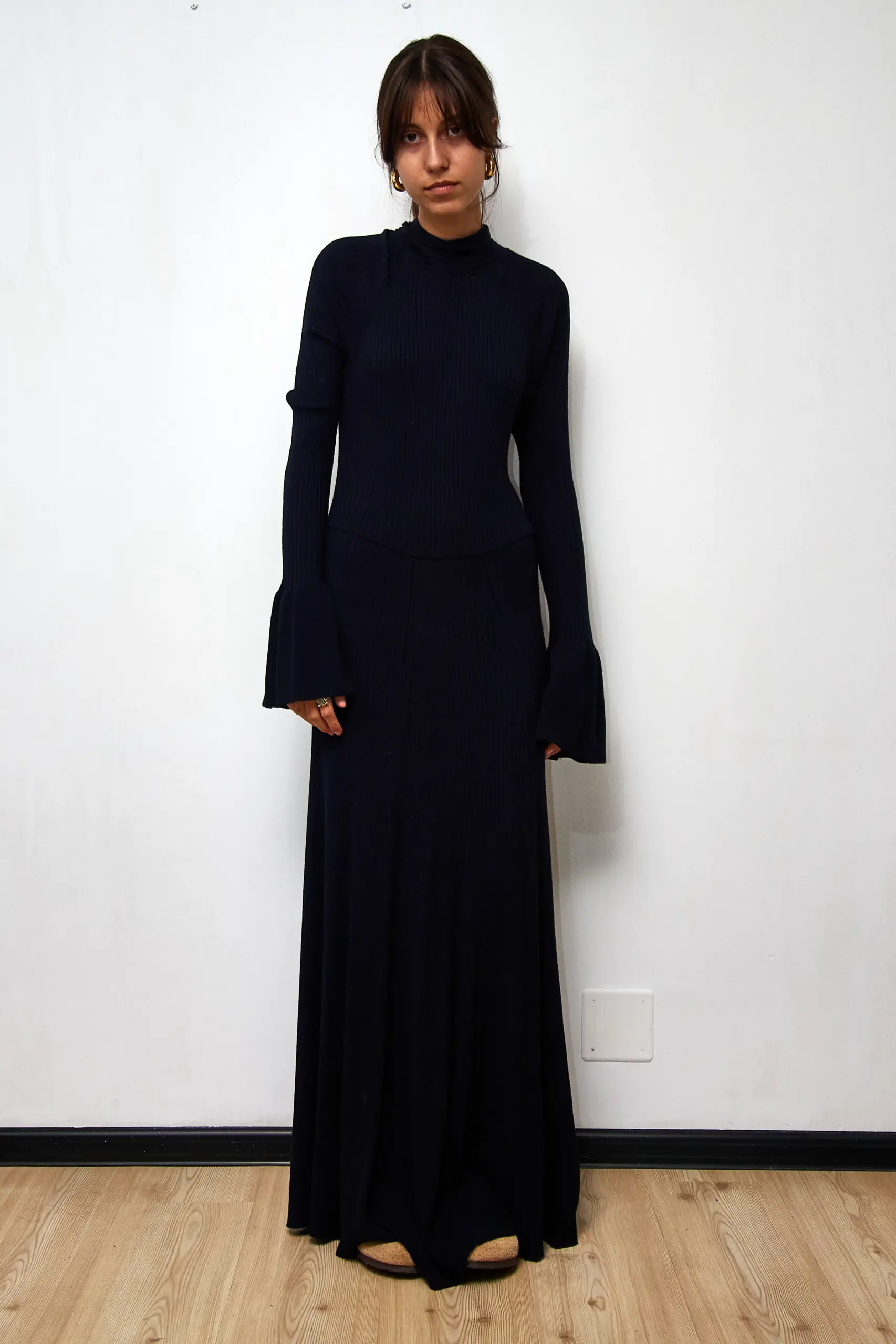 Rochie tricotată H&M bleumarin L - imagine 3