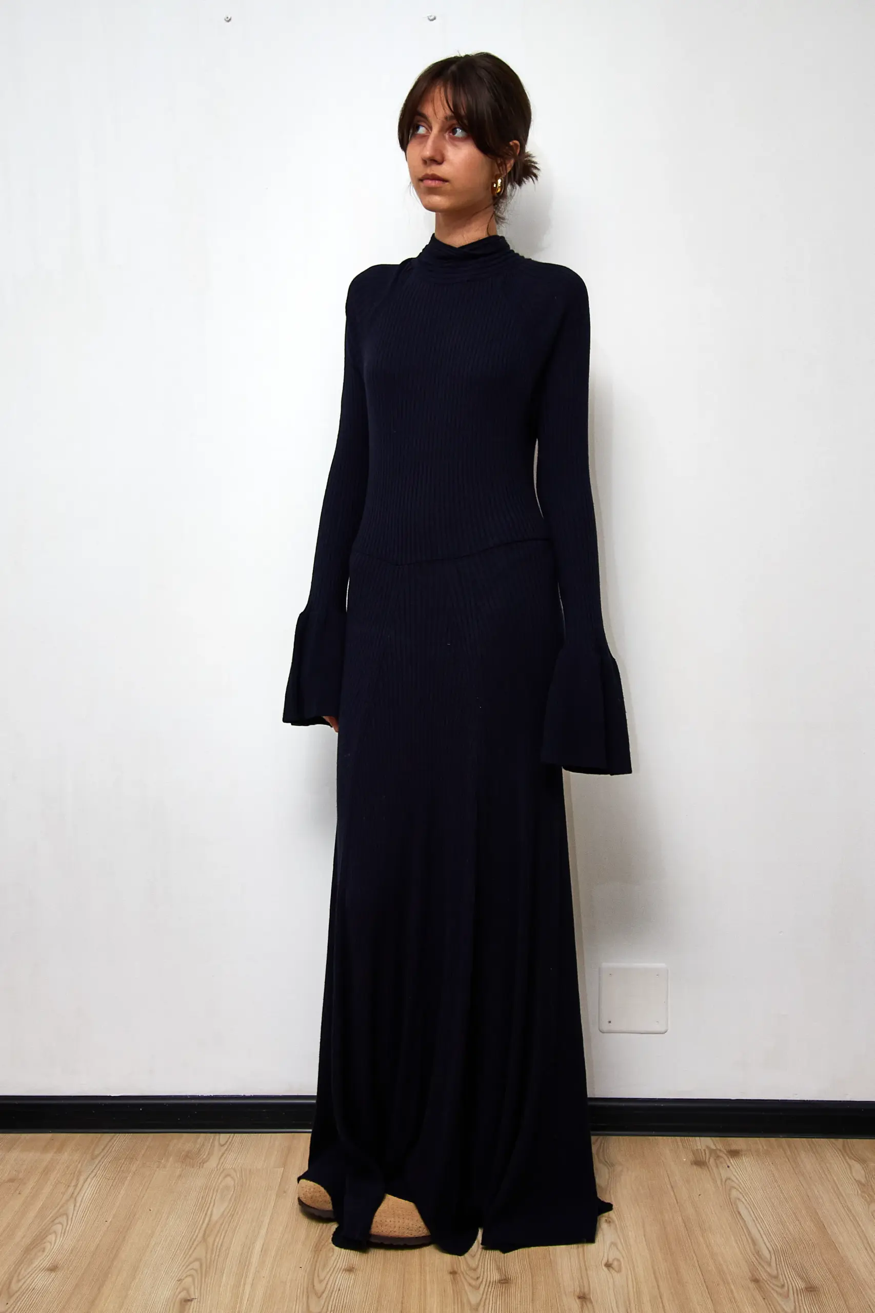 Rochie tricotată H&M bleumarin L - imagine 5