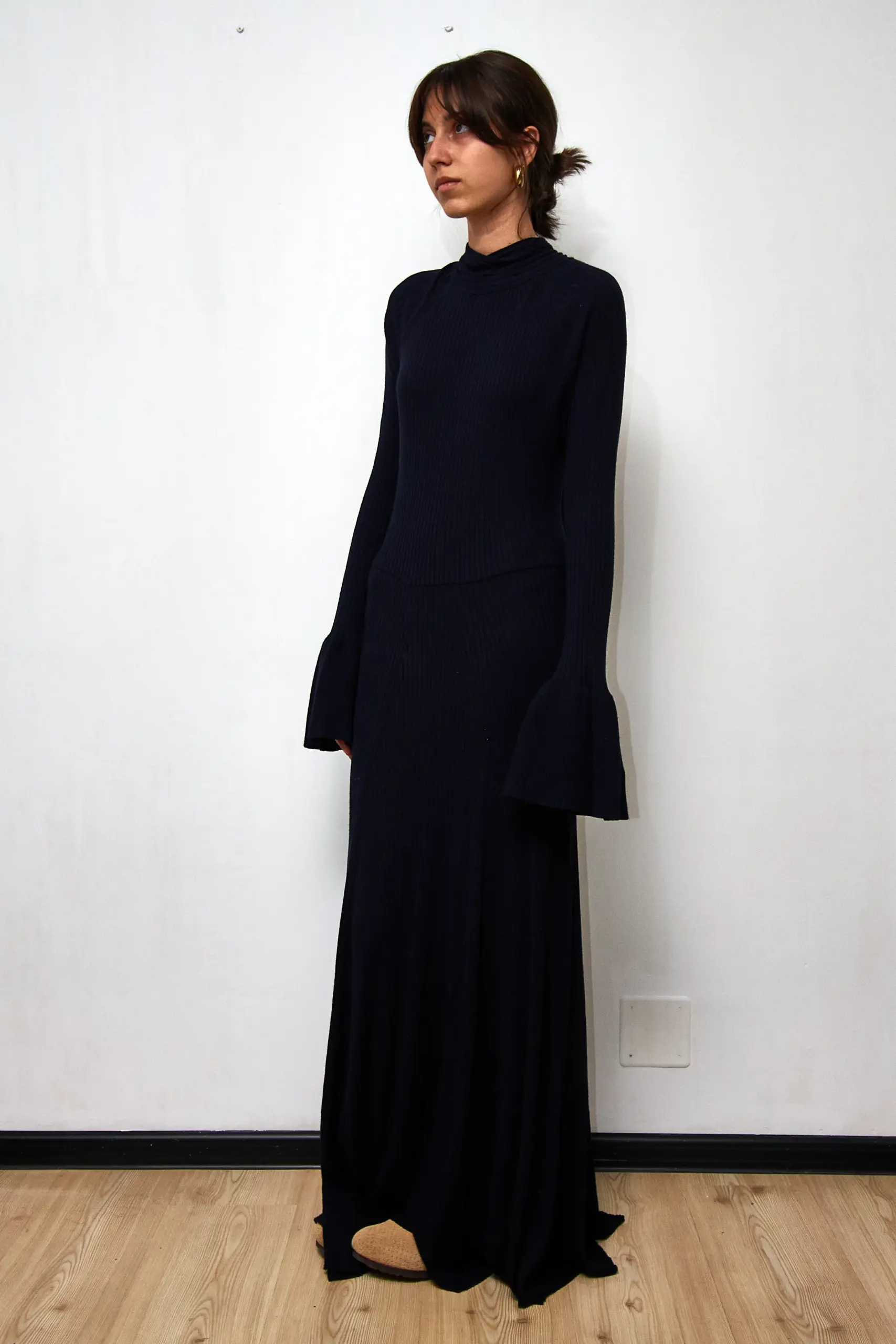 Rochie tricotată H&M bleumarin L - imagine 6