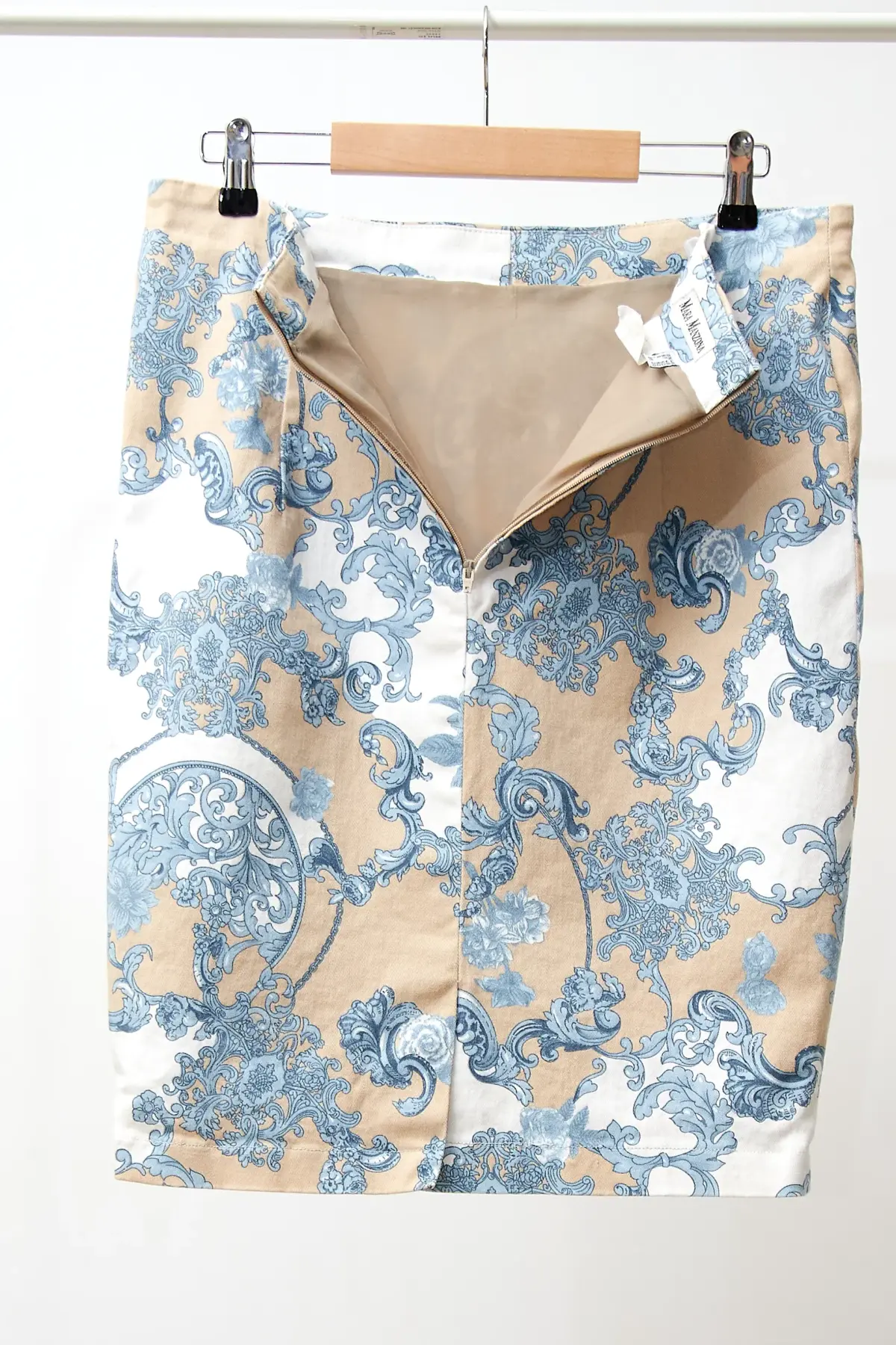 Fustă de bumbac vintage cu imprimeu, M - imagine 3