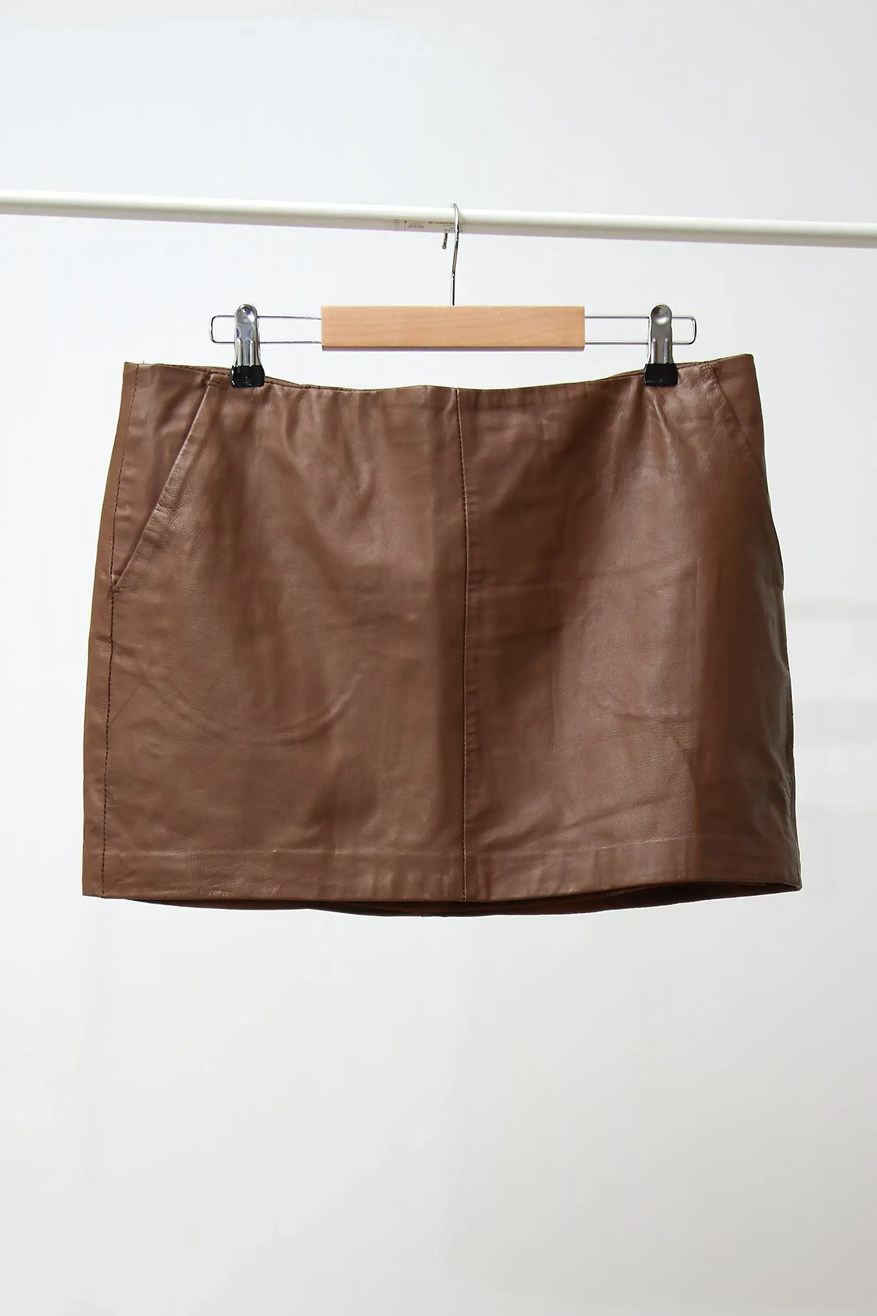 Fustă mini din piele Caffè, mărime L - imagine 5