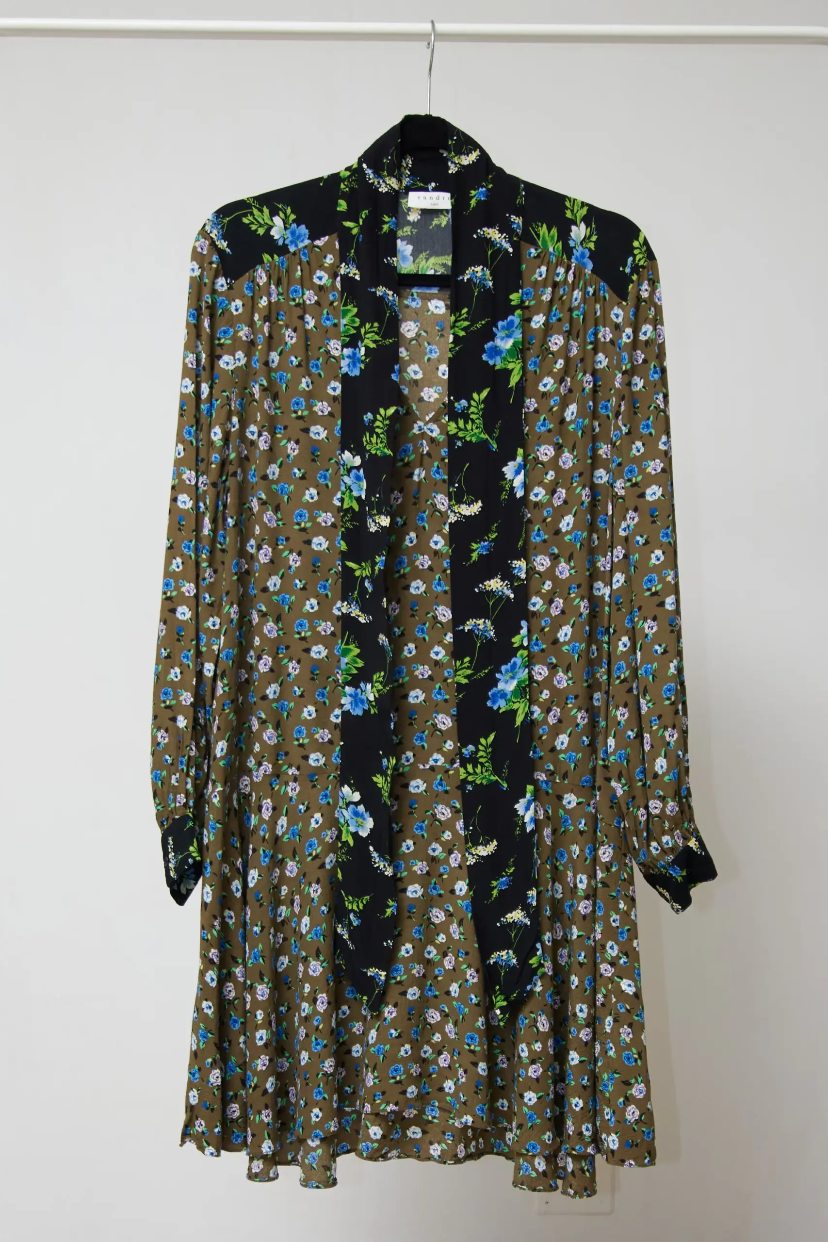 Rochie Sandro cu imprimeu floral, EU 38 - imagine 7