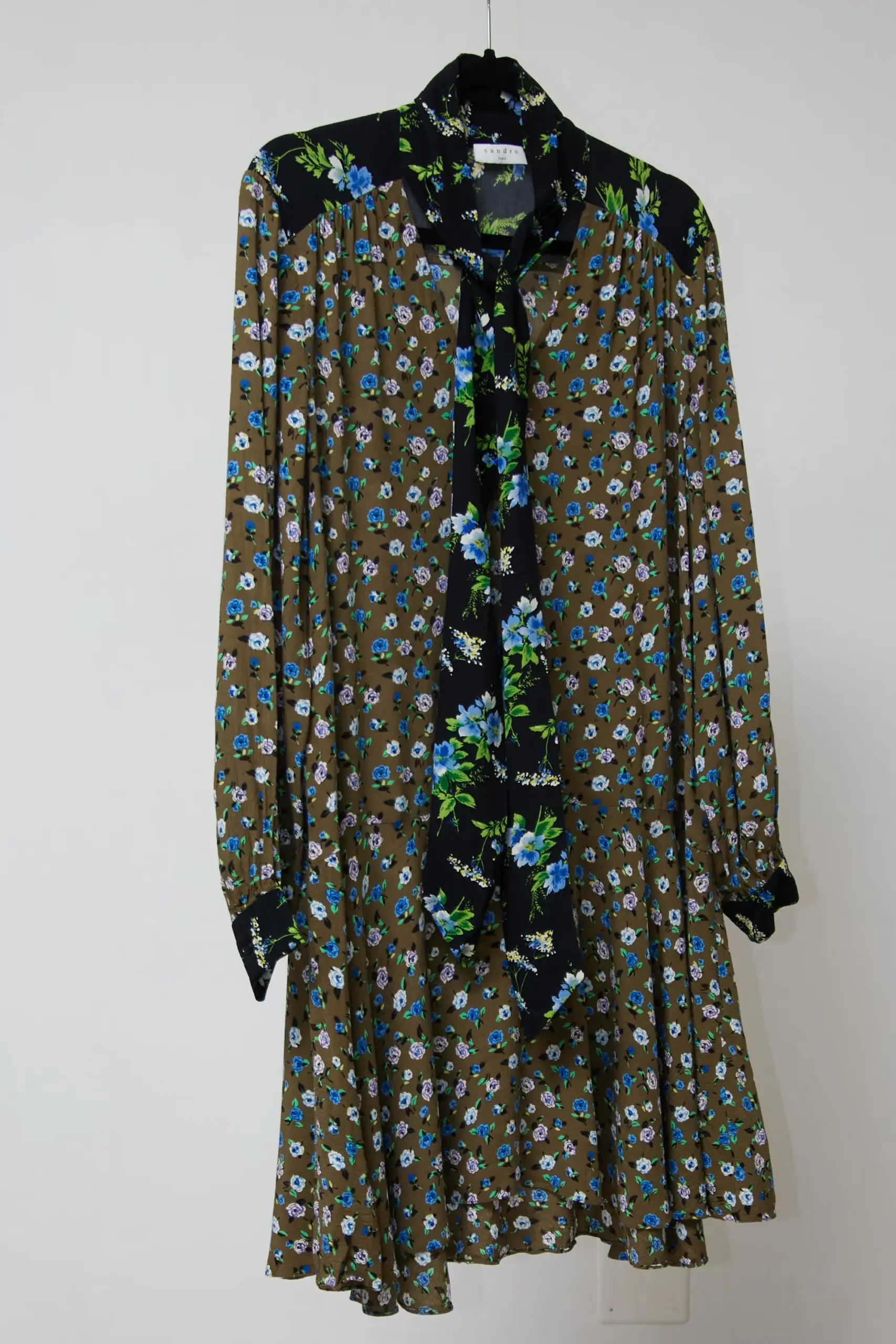 Rochie Sandro cu imprimeu floral, EU 38 - imagine 4