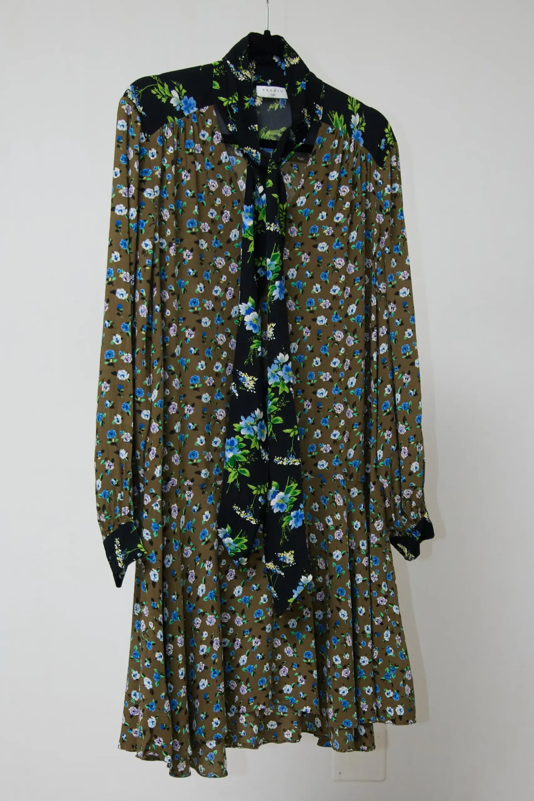 Rochie Sandro cu imprimeu floral, EU 38 - imagine 3