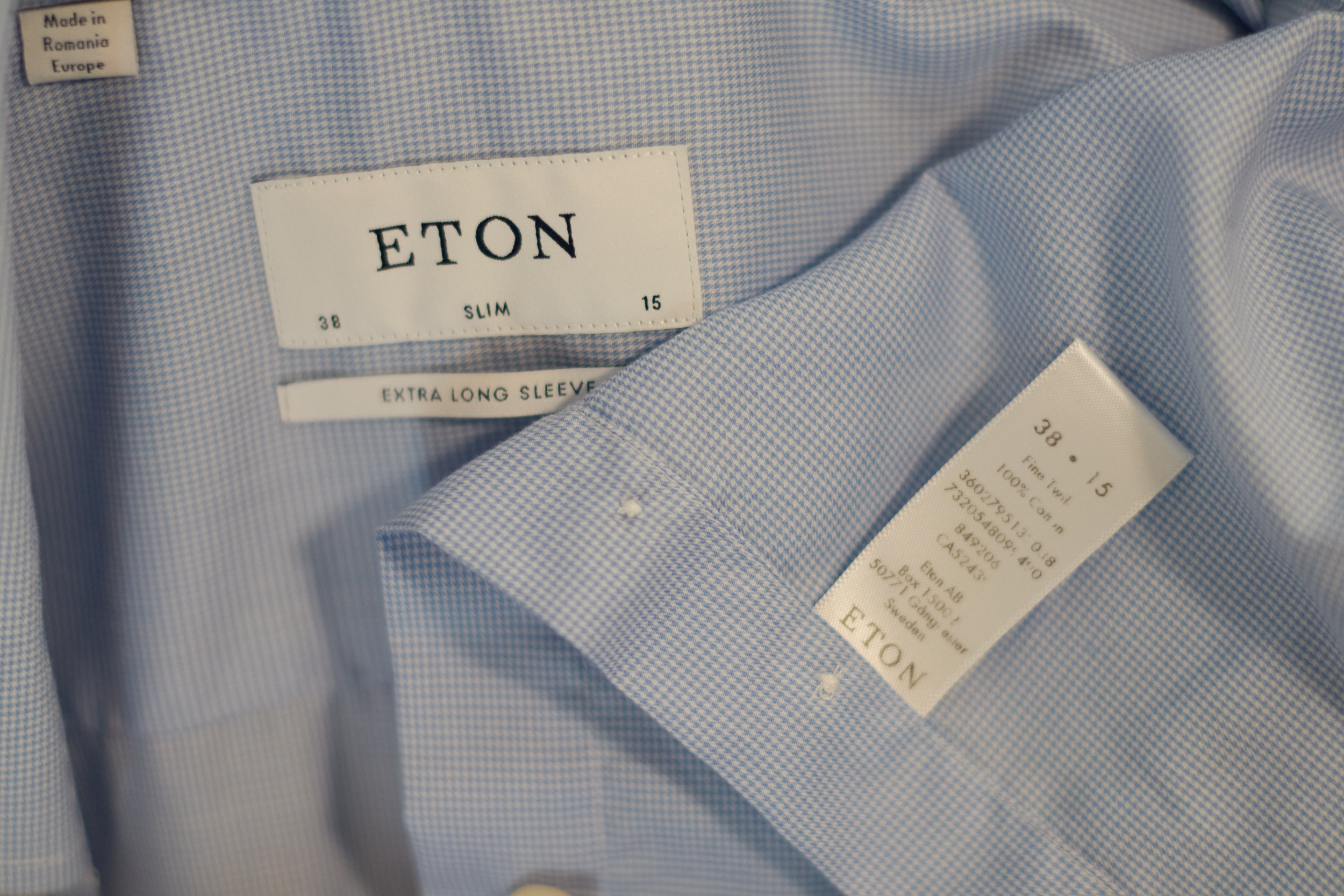 Cămășă bărbătească ETON Pied de Coq, EU 38 - imagine 5