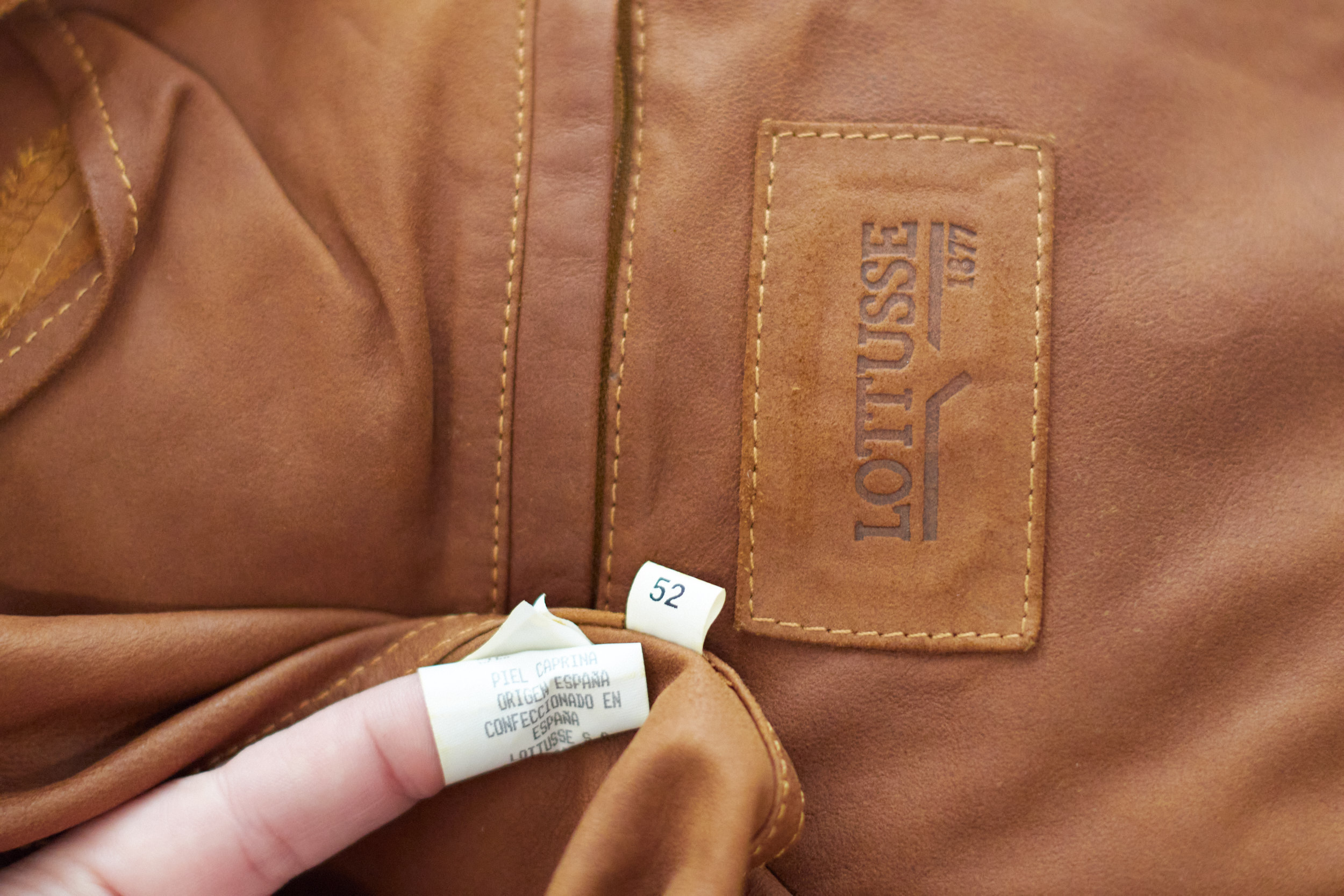 Geacă din piele Lotusse, EU 52/L - imagine 7