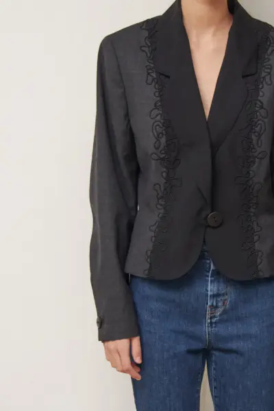 Sacou SOPRANI DONNA – Broderie 'Soutache' și Lână Virgină M