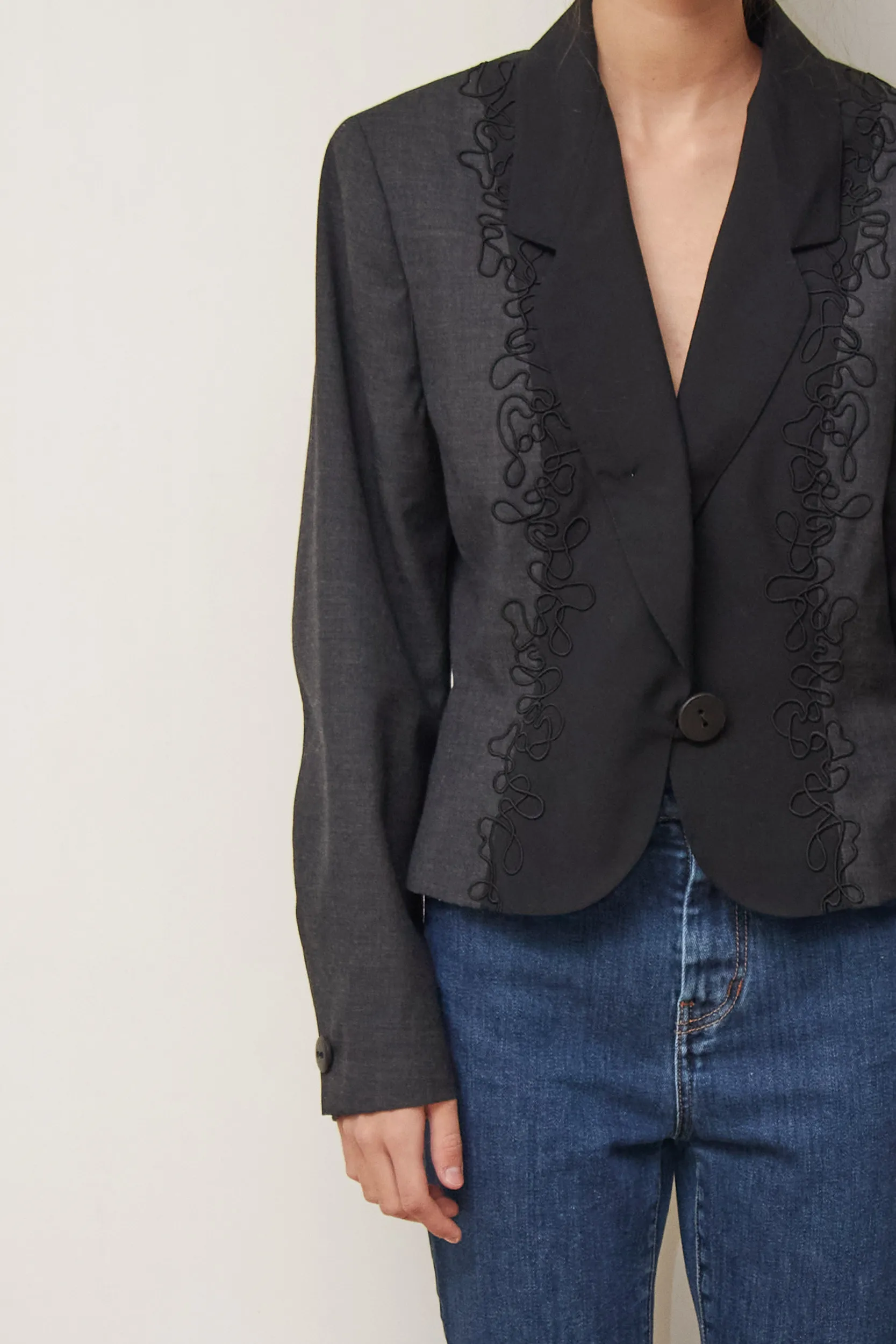 Sacou SOPRANI DONNA – Broderie 'Soutache' și Lână Virgină M