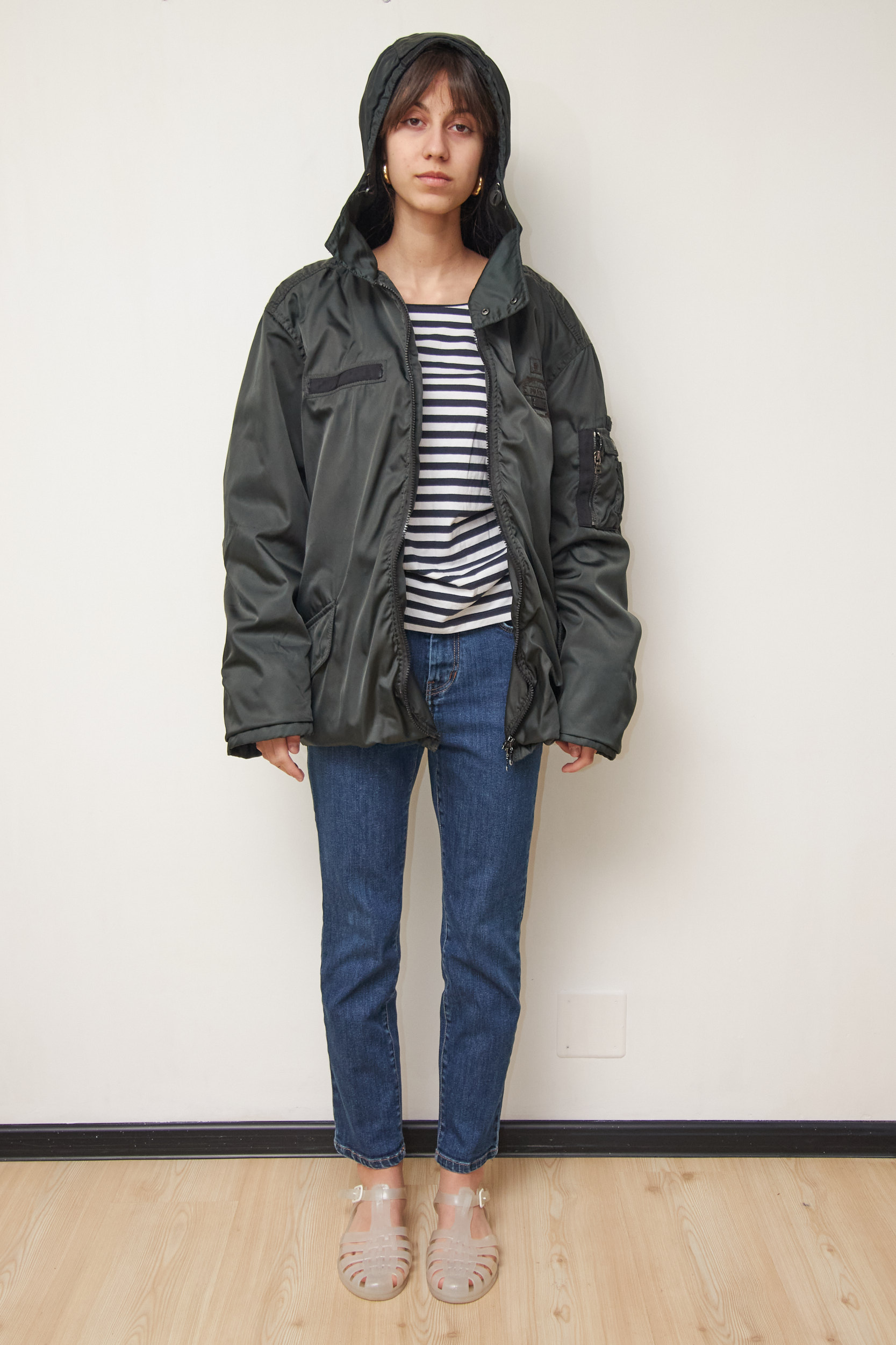 Bomber unisex hibrid din nailon Prada colecția 2006 - M - imagine 7