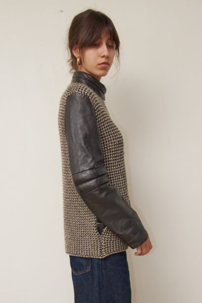 Jachetă Hibrid Max&Co. (Max Mara) – Piele Naturală de Capră & Lână Alpaca -M