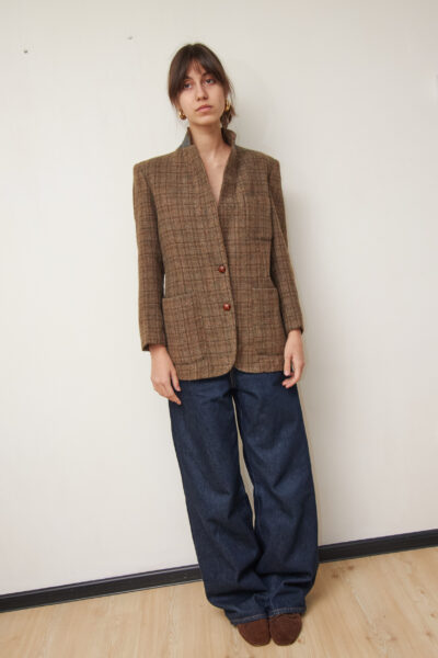 Sacou Vintage Sportmax (Max Mara Group) – Tweed Maro Texturat -S/ M