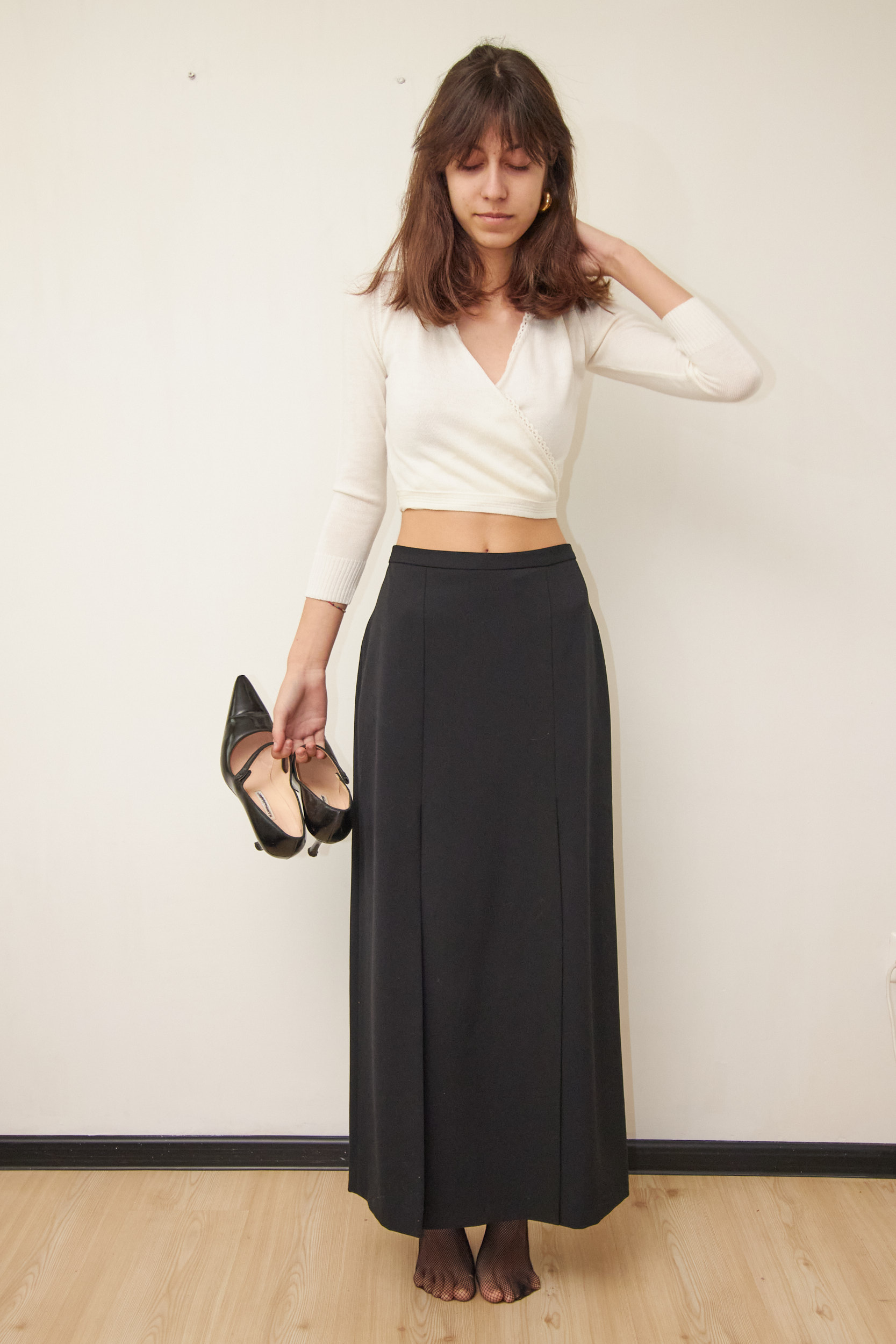 Fustă Maxi 'Sculpting Wool' SARA GLENZER – M/L - imagine 4