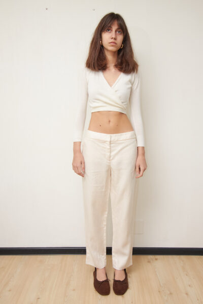 Pantaloni Salvatore Ferragamo in și mătase M