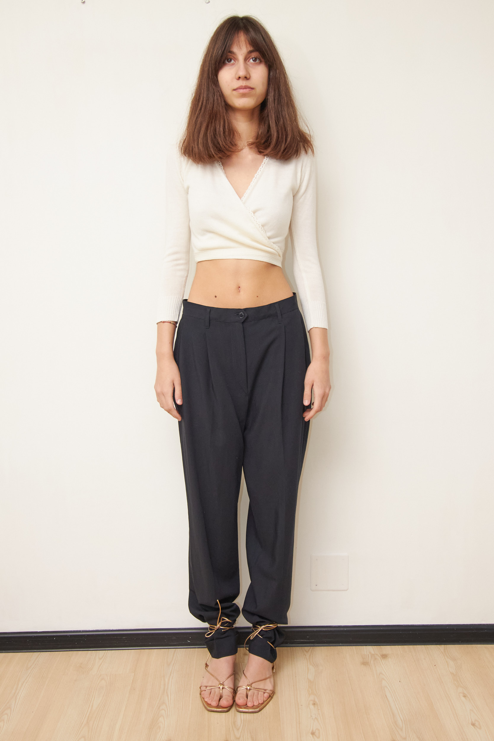 Pantaloni Premium lână METRADAMO Made in Italy M - imagine 2