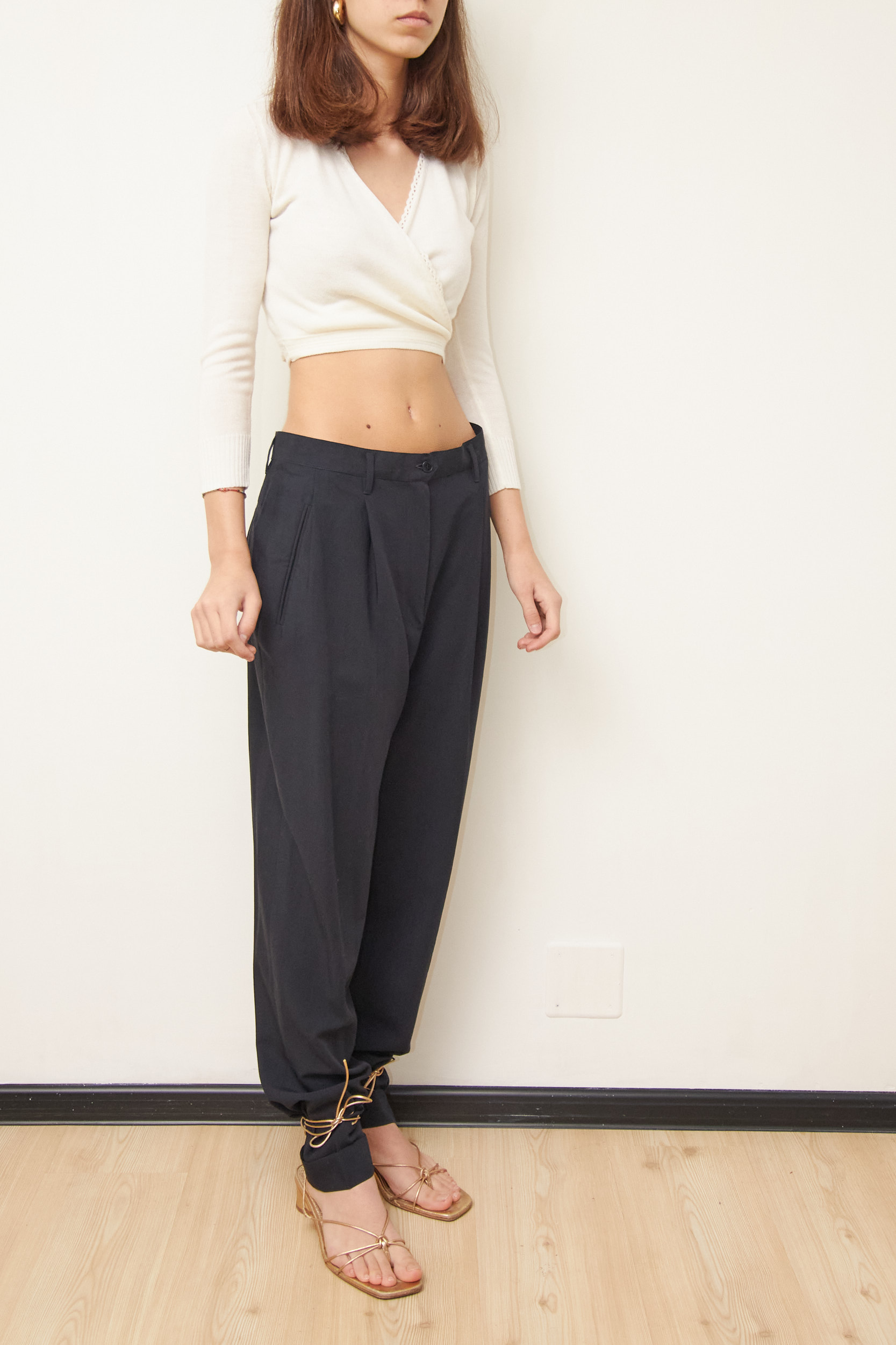 Pantaloni Premium lână METRADAMO Made in Italy M - imagine 3